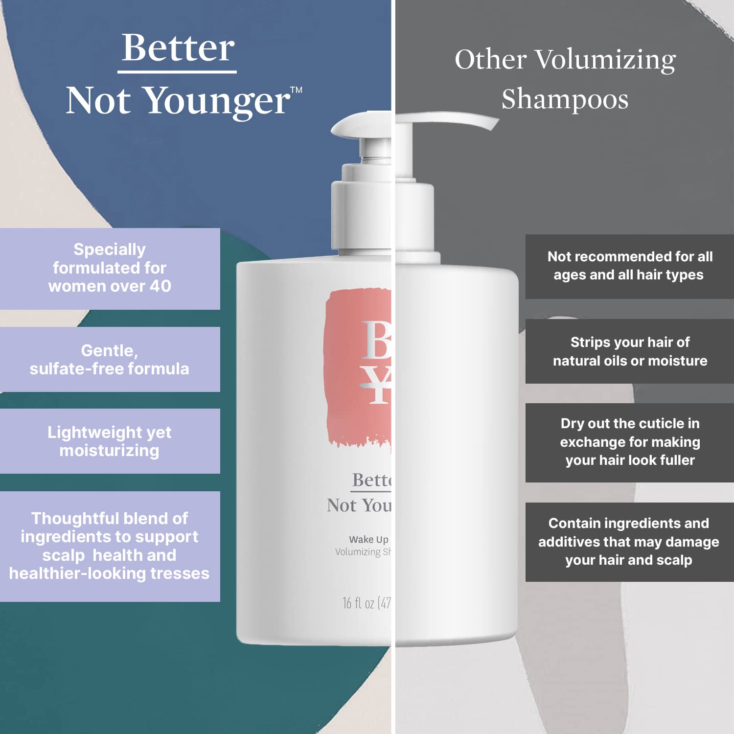 Better Not Younger Wake Up Call color-safe formula with sage extract sustains color