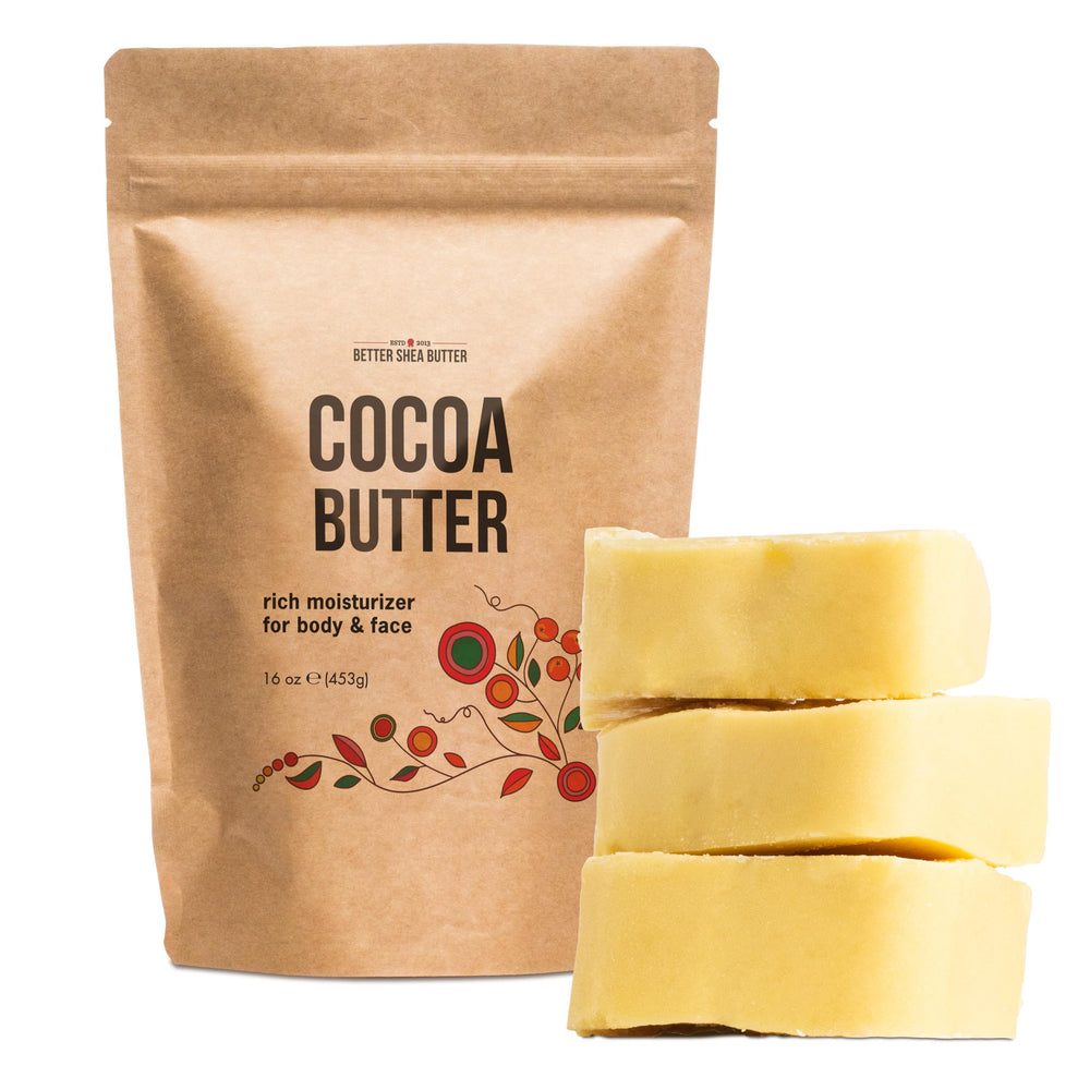 Better Shea Butter cocoa butter raw block closeup for skin hydration