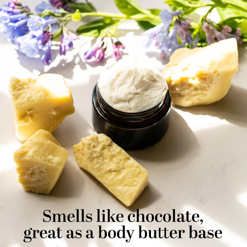 Better Shea Butter cocoa butter is vegan, food-grade, and safe for external use.