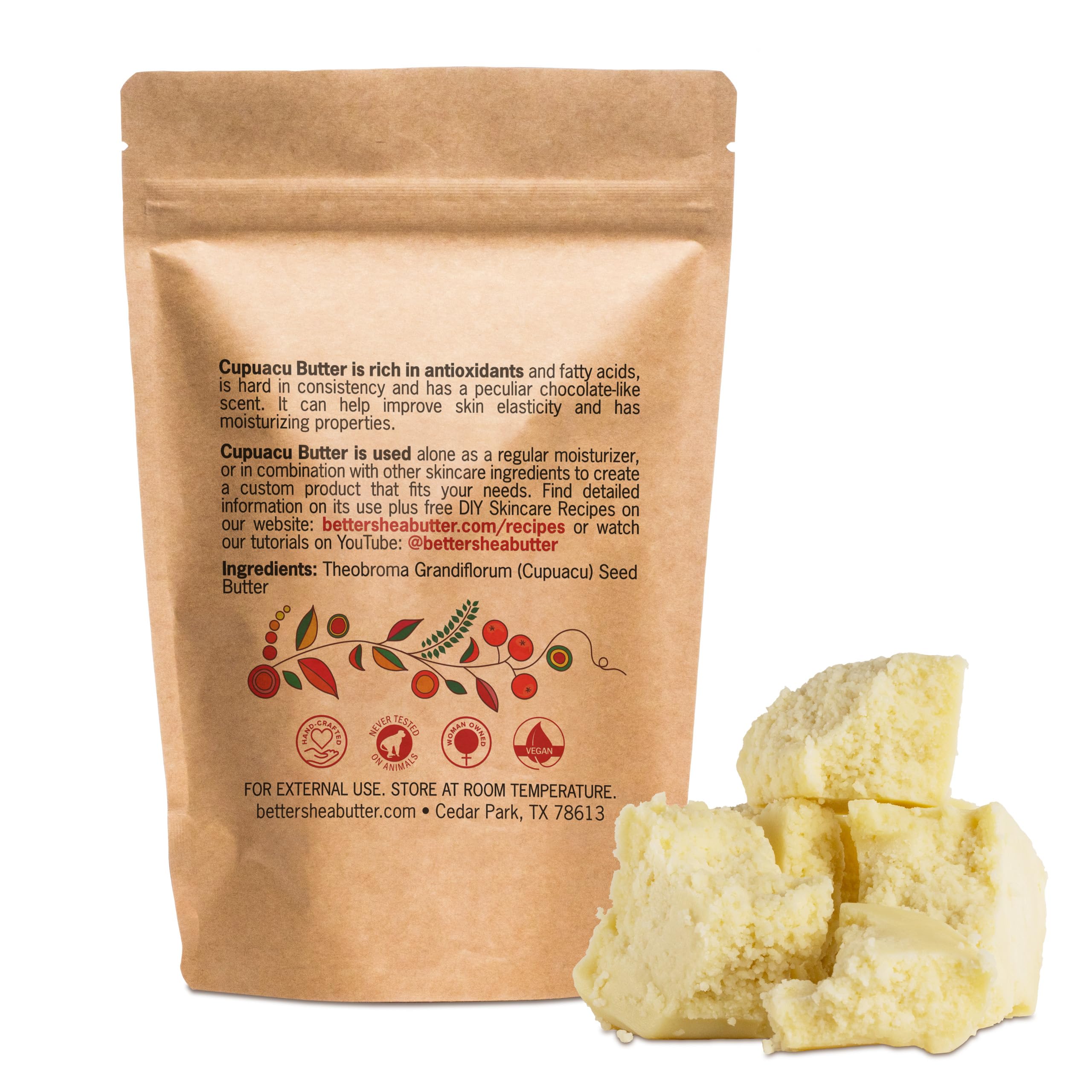 Better Shea Butter Cupuacu Butter includes a free skincare eBook offer.