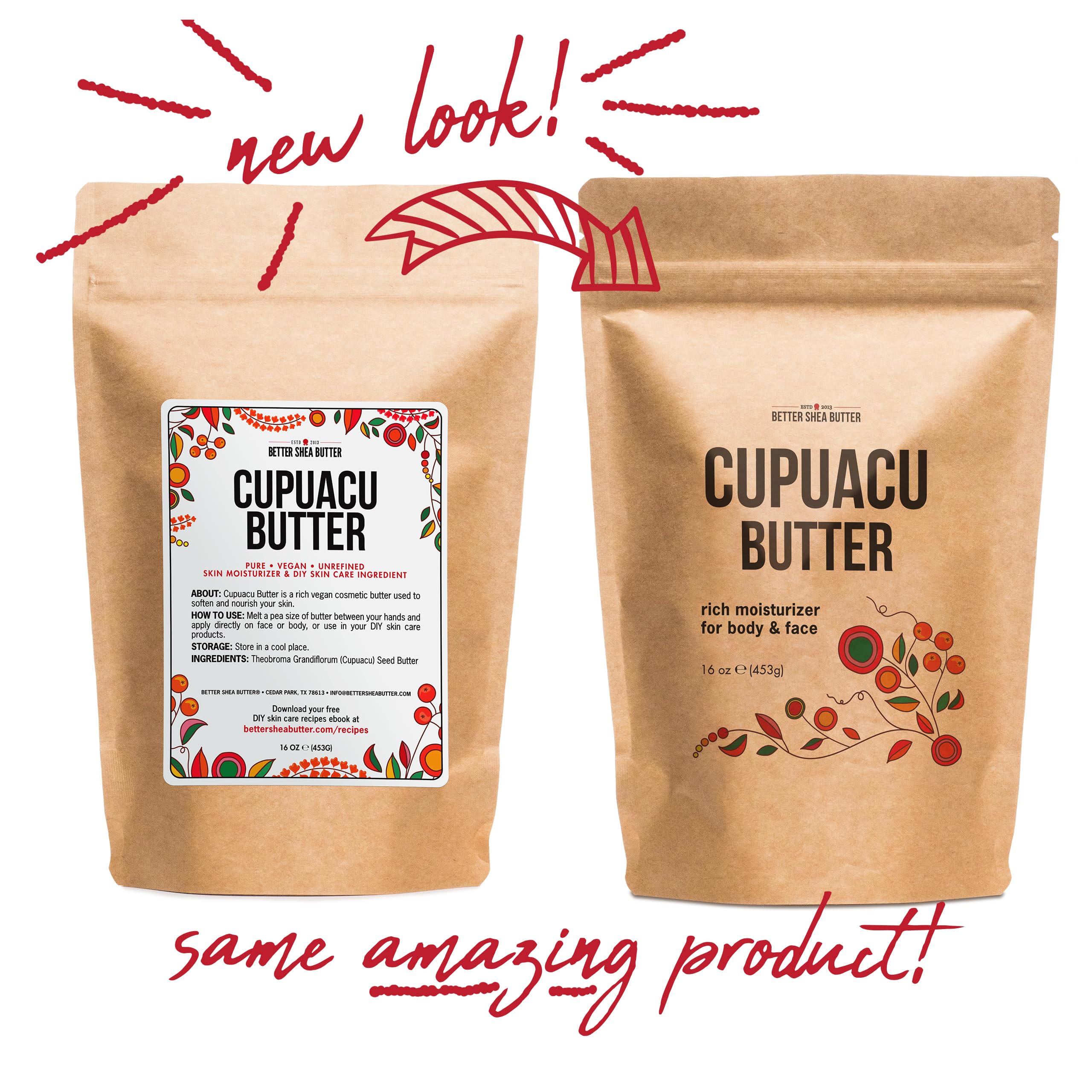 Better Shea Butter Cupuacu Butter used in hair and skin care routines.