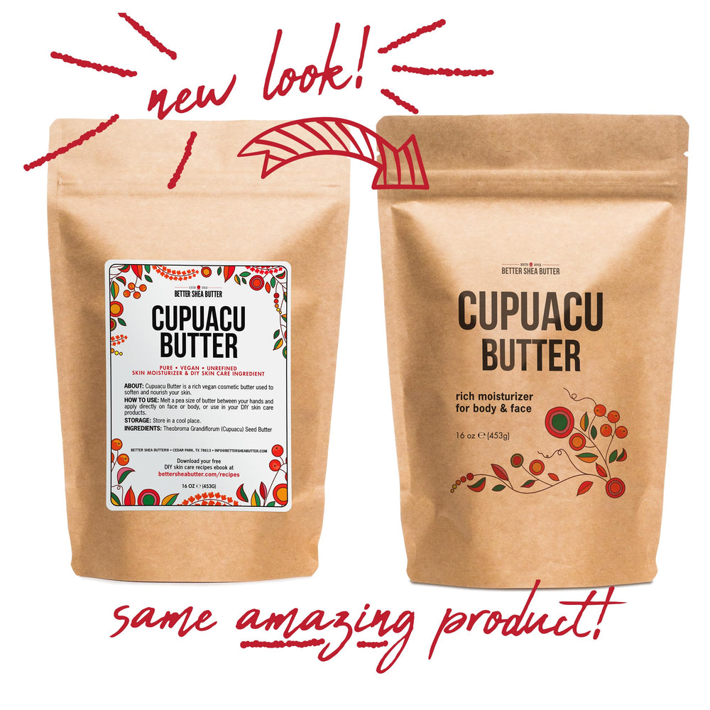 Better Shea Butter Cupuacu Butter used in hair and skin care routines.