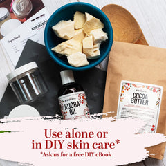 Better Shea Butter eco-packaging cocoa butter pouch supports sustainable routines