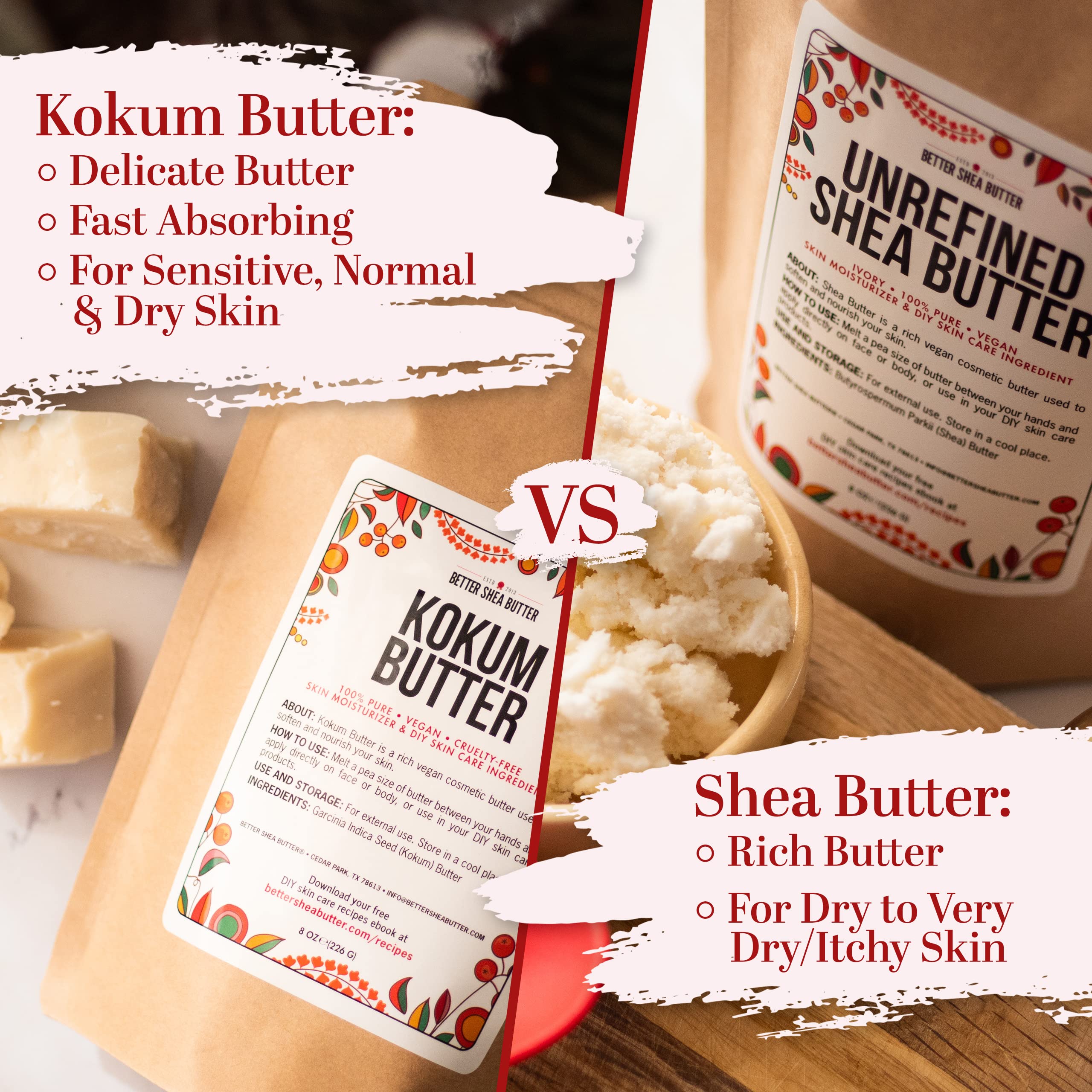 Better Shea Butter Kokum Butter product shot for DIY beauty routines.