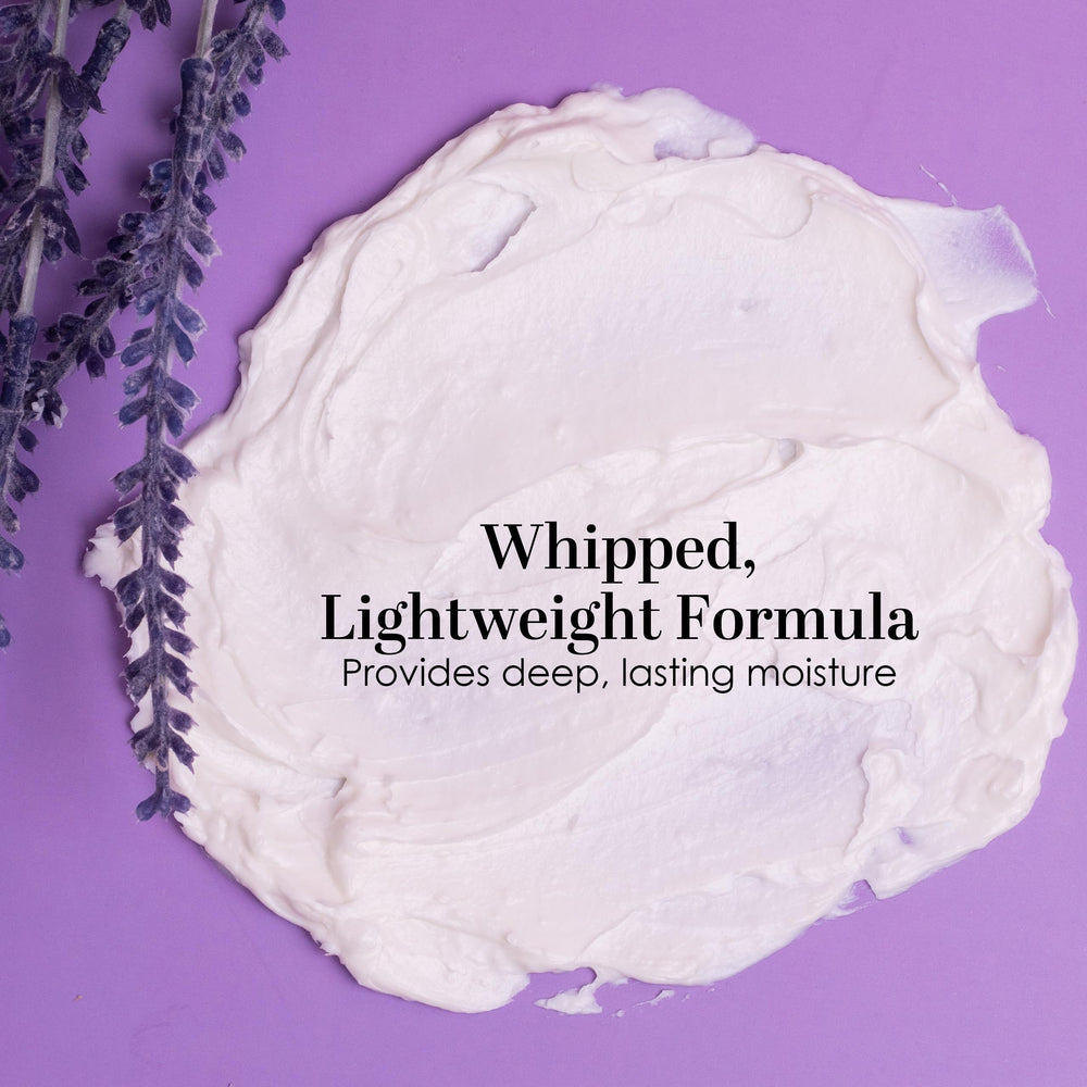 Better Shea Butter Lavender Body Butter pump bottle ready for daily moisturizer.
