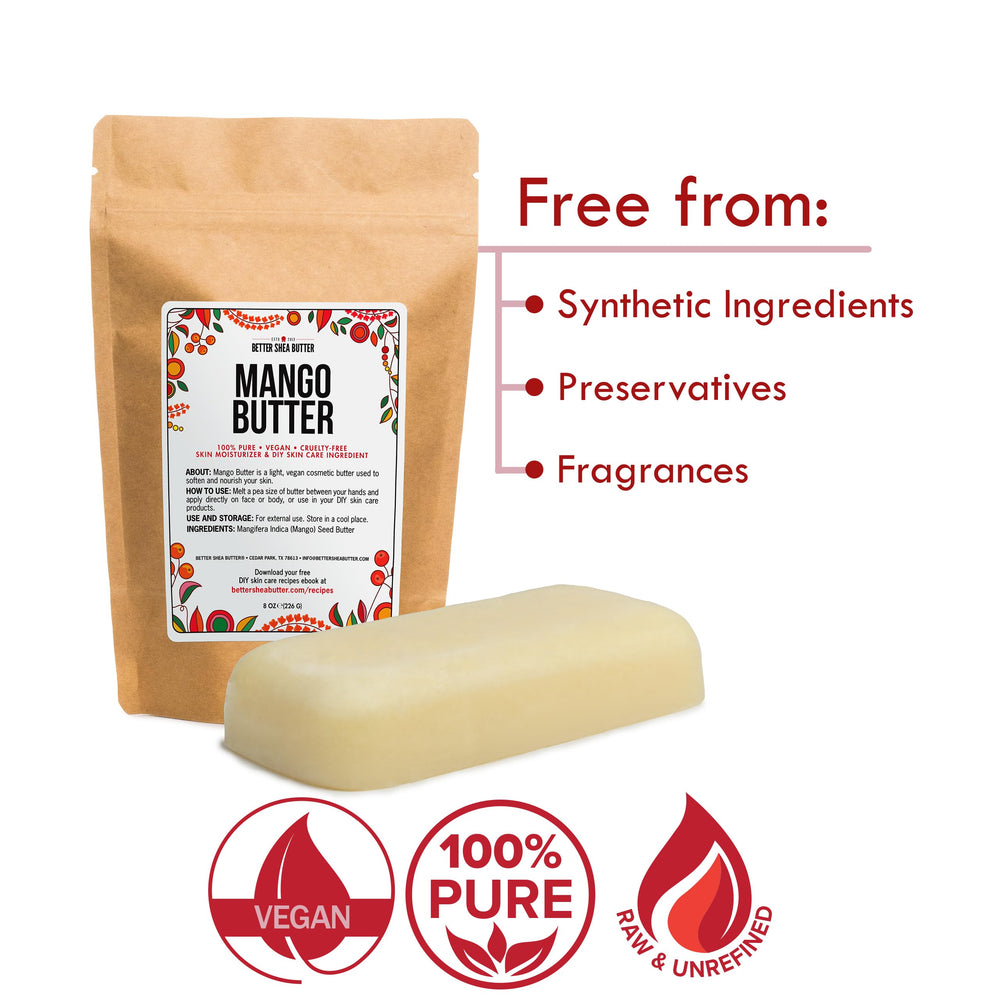 Better Shea Butter Mango Butter block ready for DIY base applications.