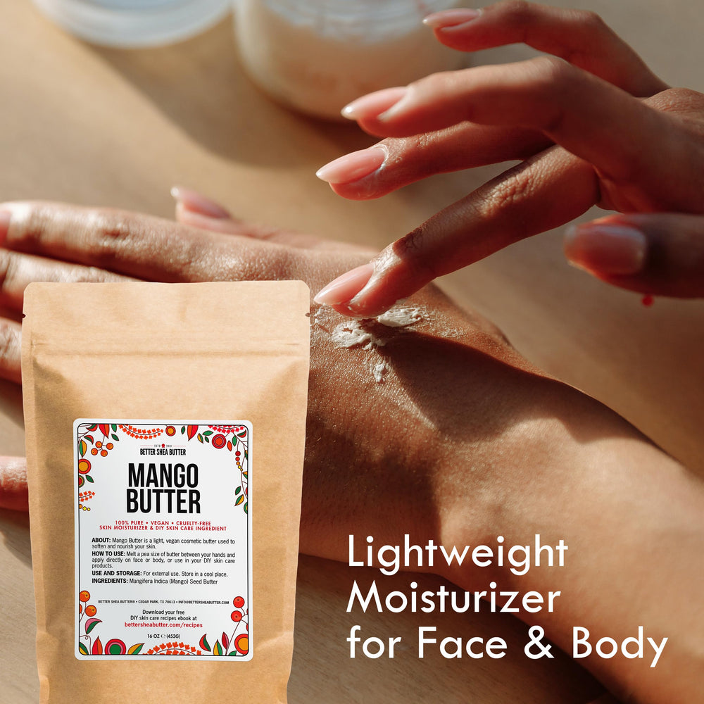 Better Shea Butter Mango Butter lip care concept hints at natural hydration