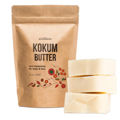 Better Shea Butter Raw Kokum Butter block for DIY skincare and soap projects.