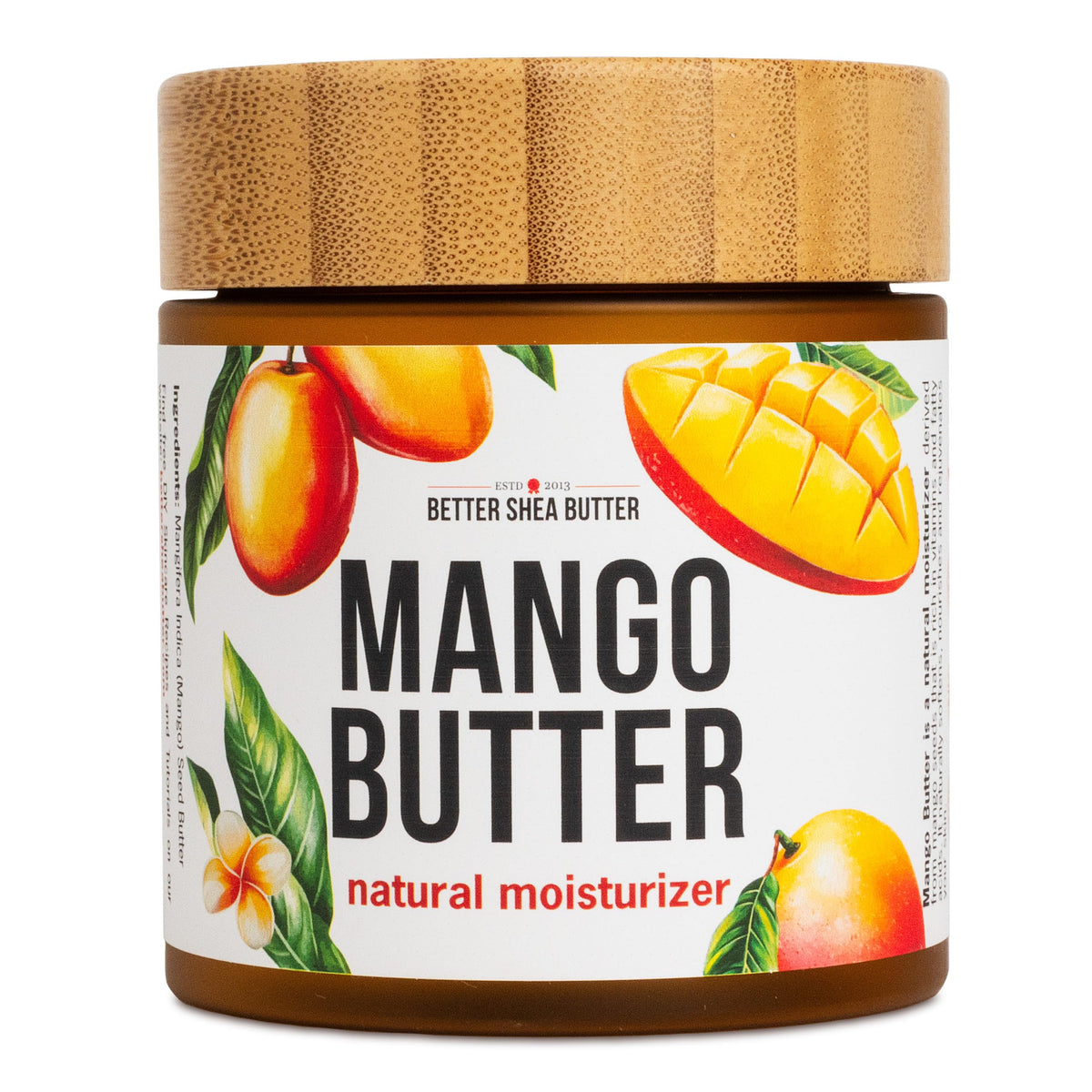 Better Shea Butter mango butter jar front showing rich hydration for skin and hair