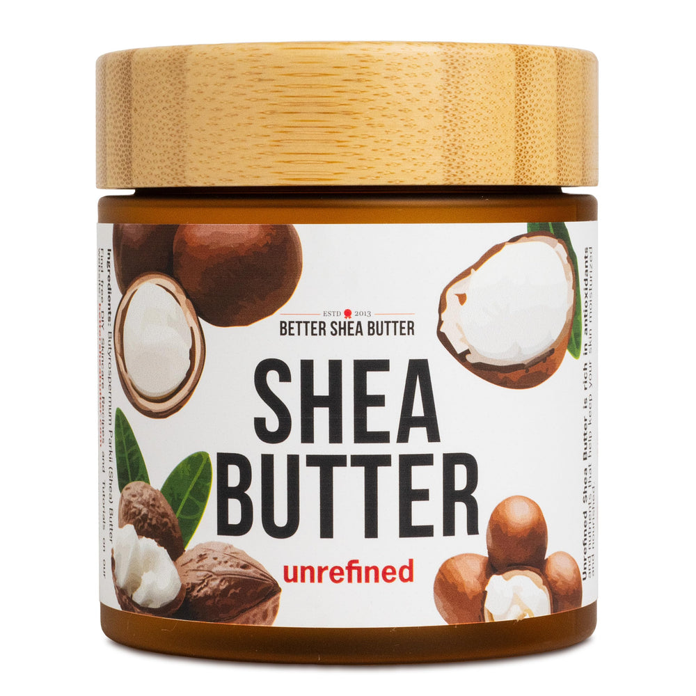 Better Shea Butter raw shea butter jar for versatile skin moisture.