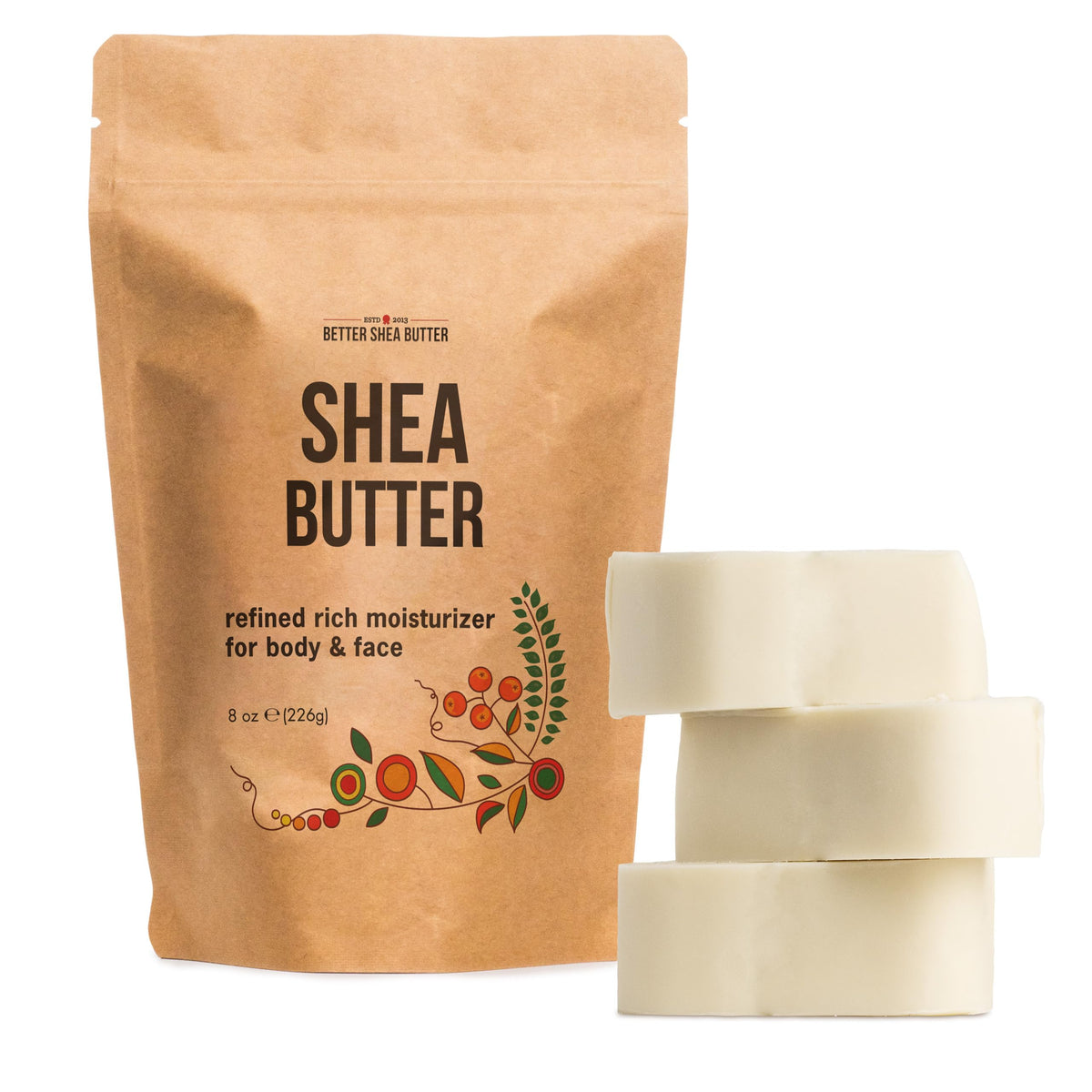Better Shea Butter refined unscented bar close-up shows creamy texture for moisturized skin