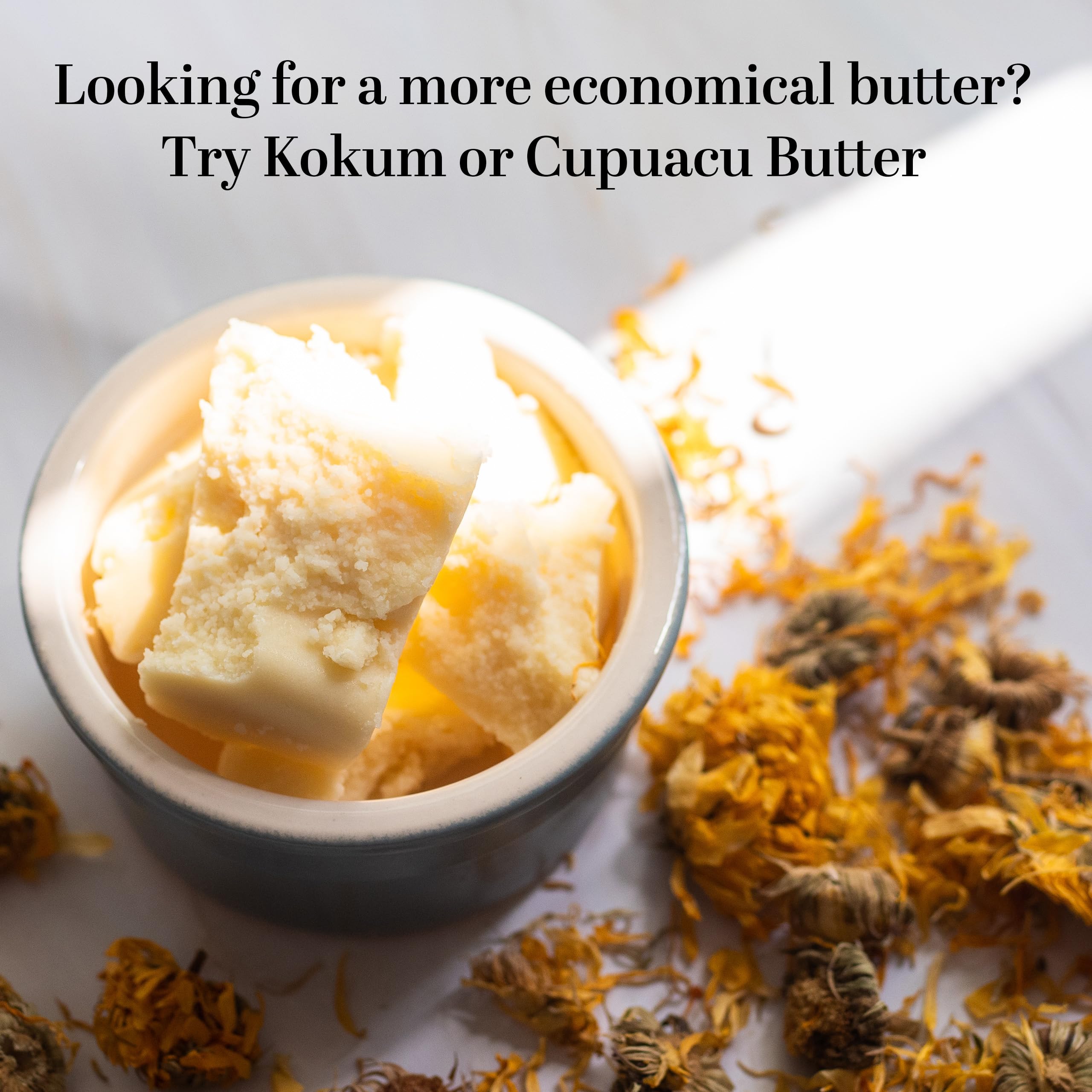 Better Shea Butter unrefined cocoa butter solid on skin