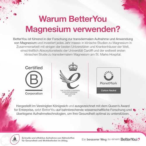 Label on BetterYou Magnesium Mineral Bath Flakes showing palm-oil-free formulation.