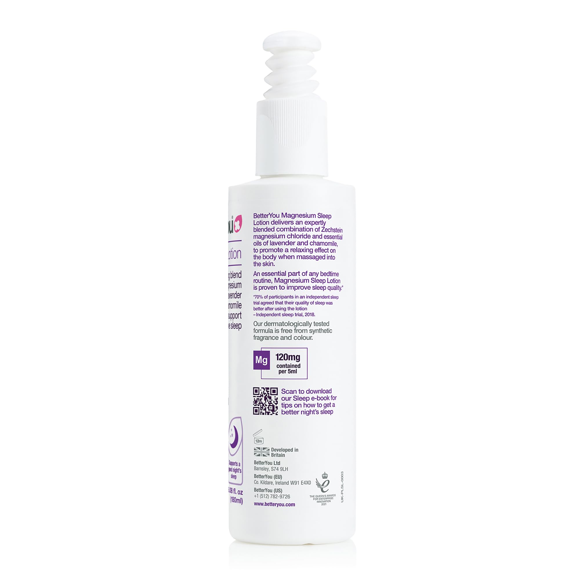 BetterYou product imagery with chamomile suggests calm routines and relaxation.
