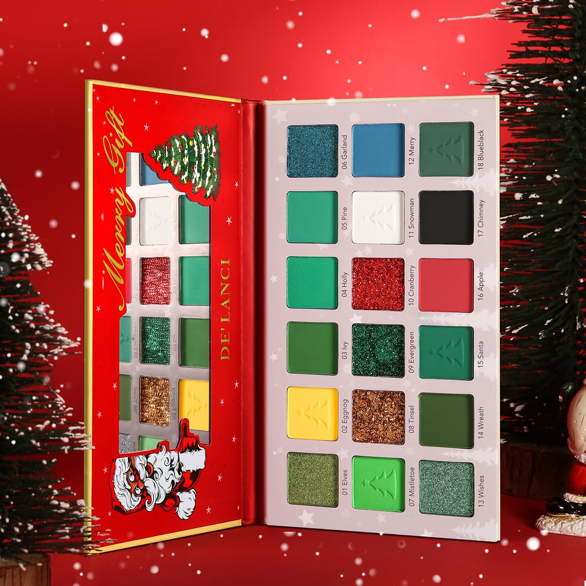 BEUSELF Green Red Eyeshadow Palette gift-ready packaging idea and gifting appeal