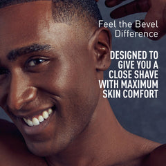 Bevel shaver in wet/dry use for versatile grooming.