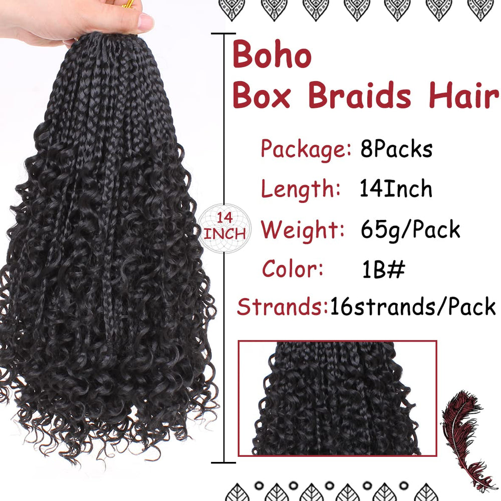 Beverlee goddess box braids curly ends highlight casual, free-spirited look.