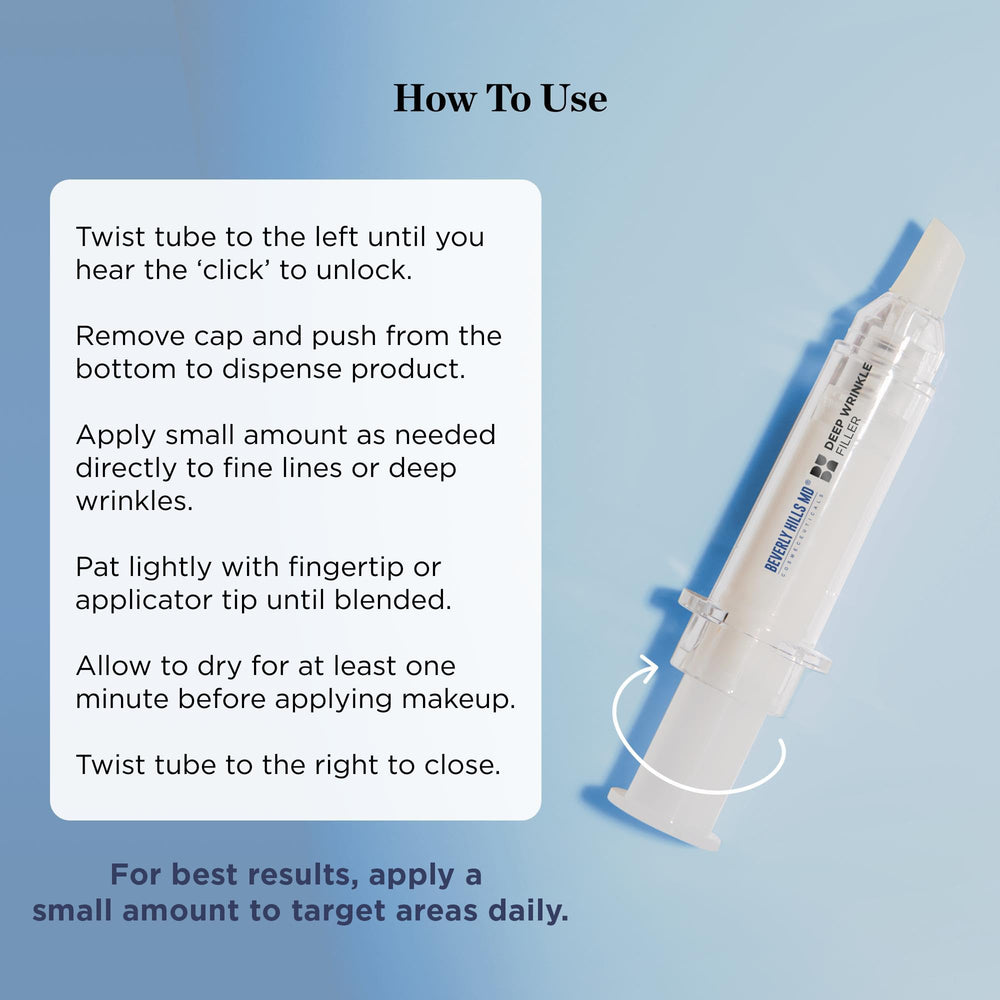 Beverly Hills MD Deep Wrinkle Filler demonstrates improved skin texture on application