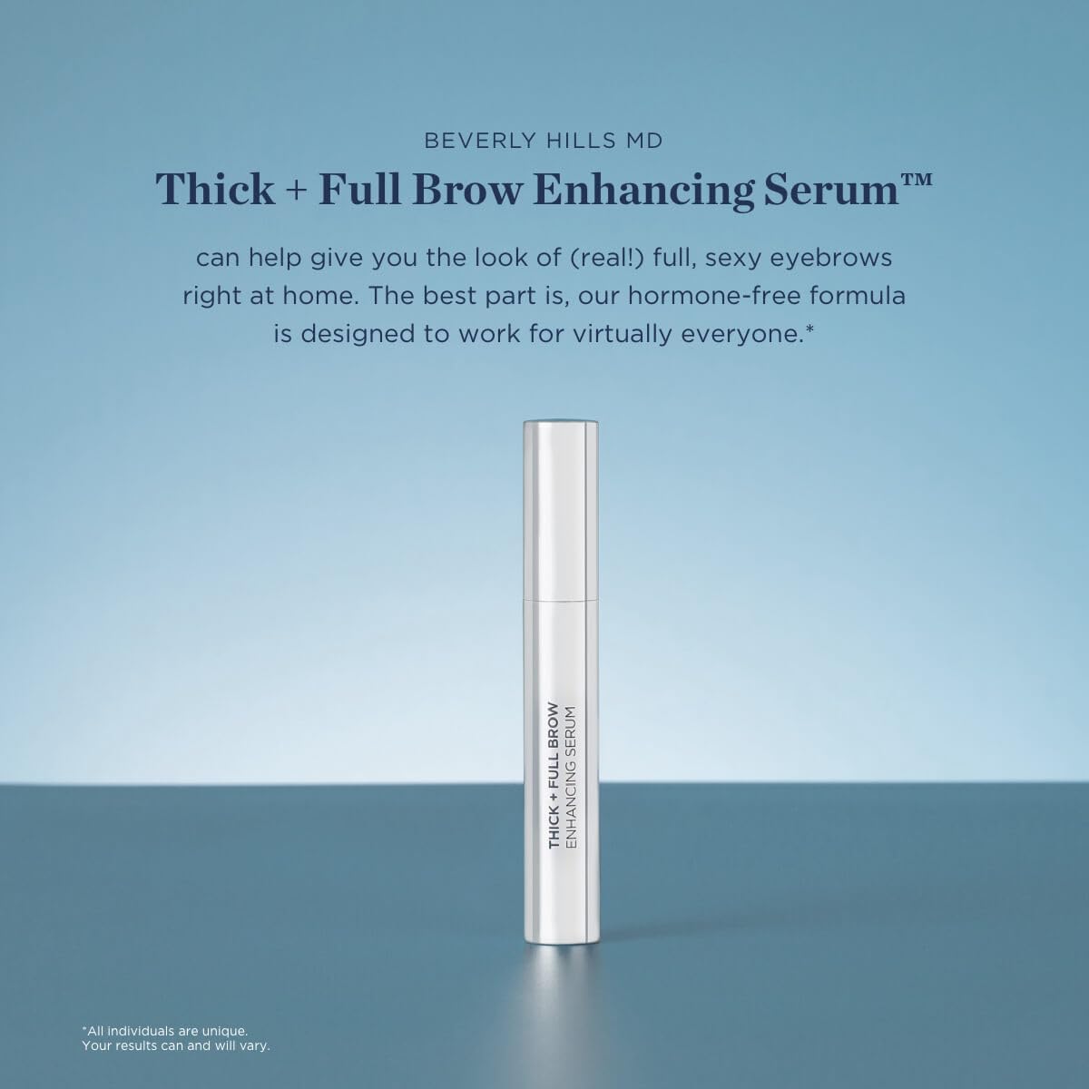 Beverly Hills MD Thick + Full Brow Serum applicator brush for targeting sparse brow areas.