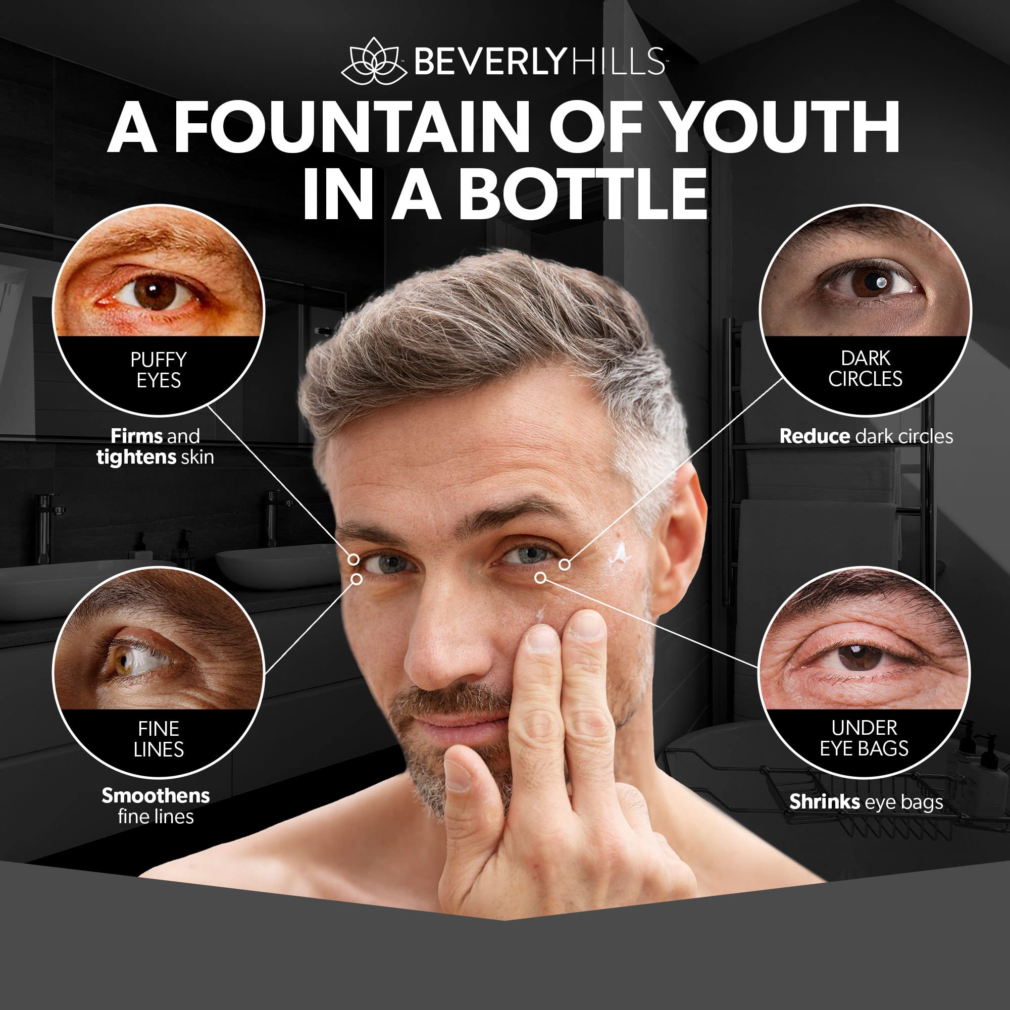 Beverly Hills Mens Serum texture close-up suggests fast absorption and comfortable wear.