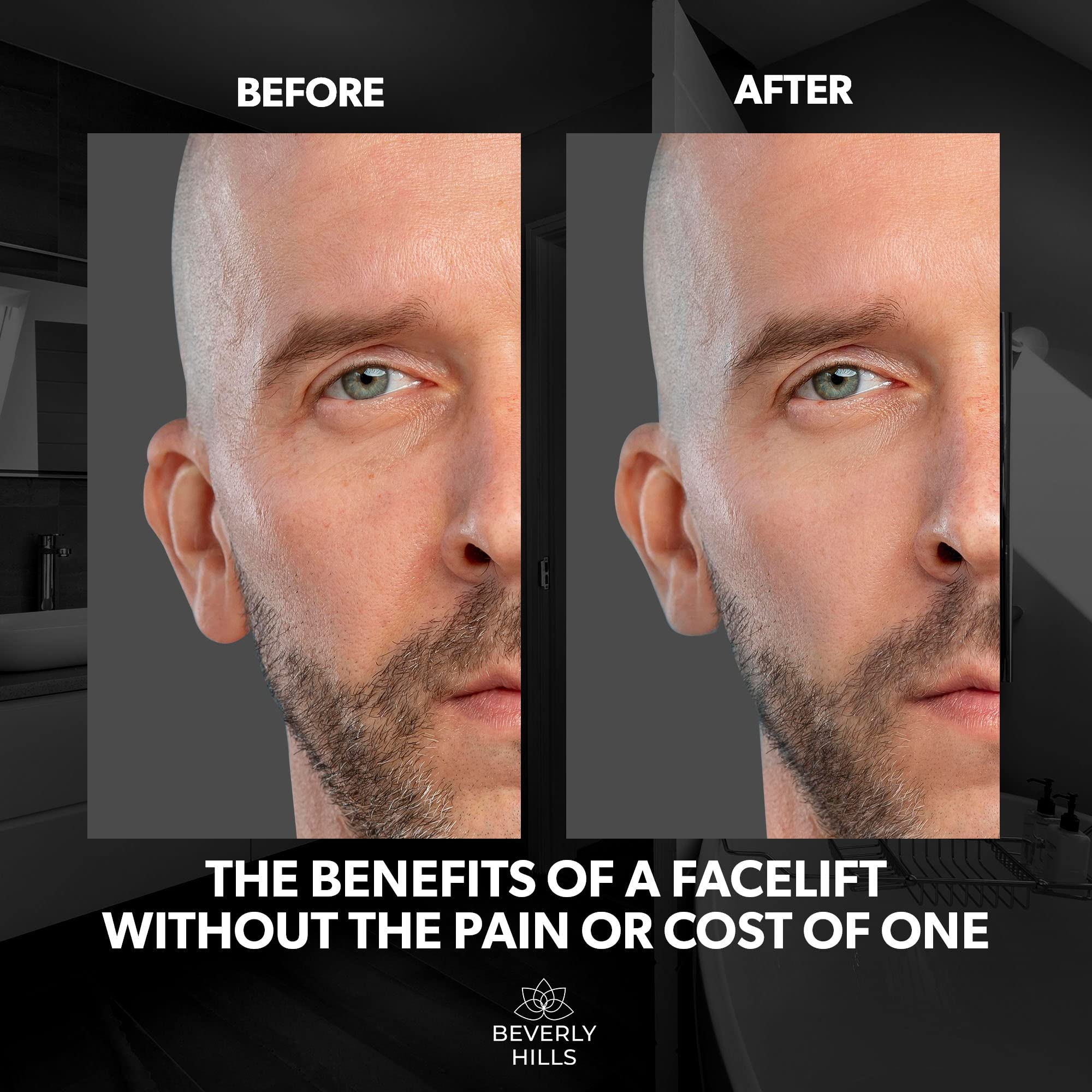 Beverly Hills Mens Lymphatic drainage focus image hints at reduced swelling.