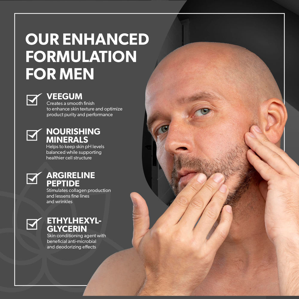 Beverly Hills Mens Routine shot shows easy daily application.