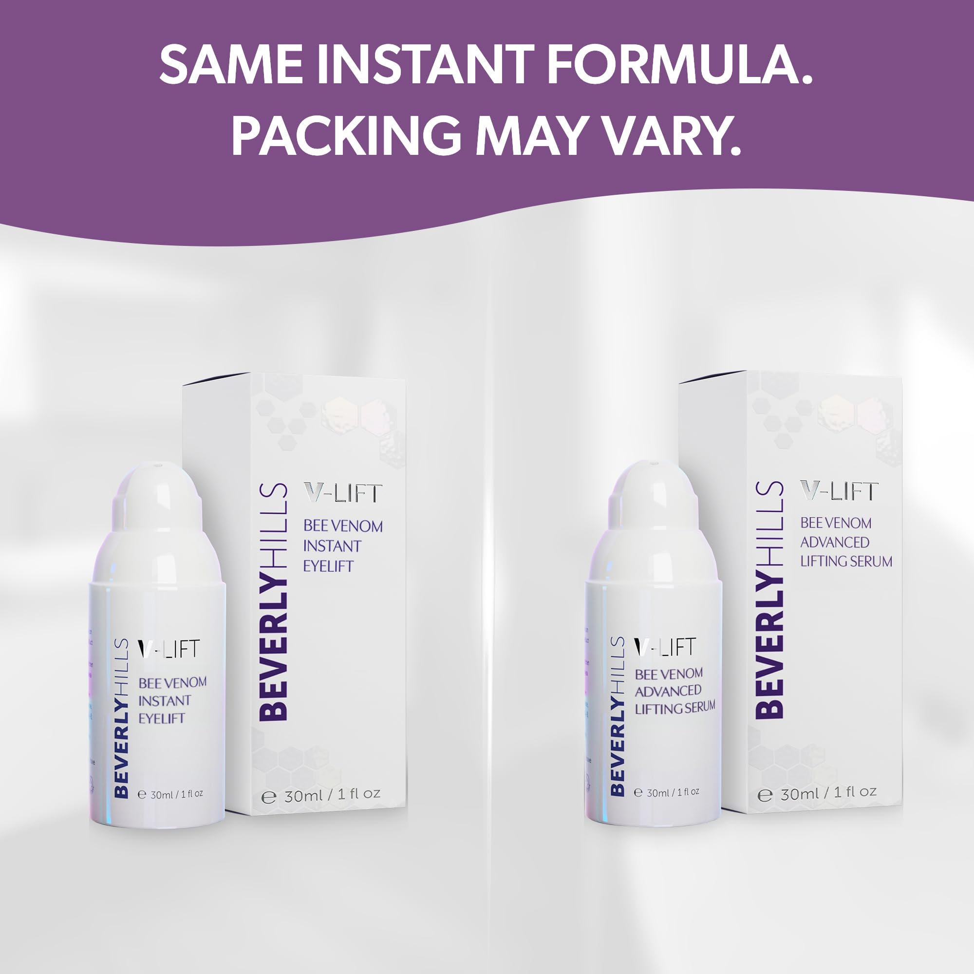 BEVERLY HILLS V-LIFT application under-eye-area shows smooth, gentle glide.