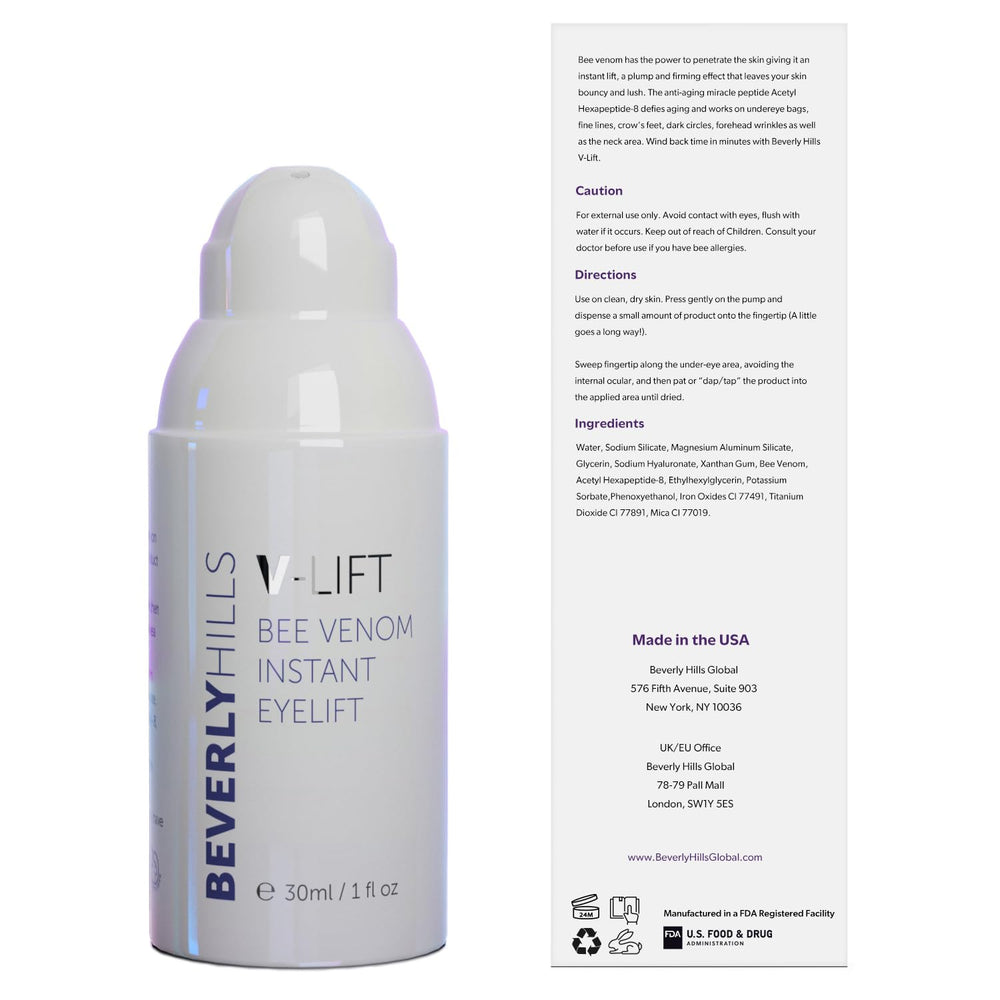 BEVERLY HILLS V-LIFT safety-cap-closeup reinforces product safety during use.