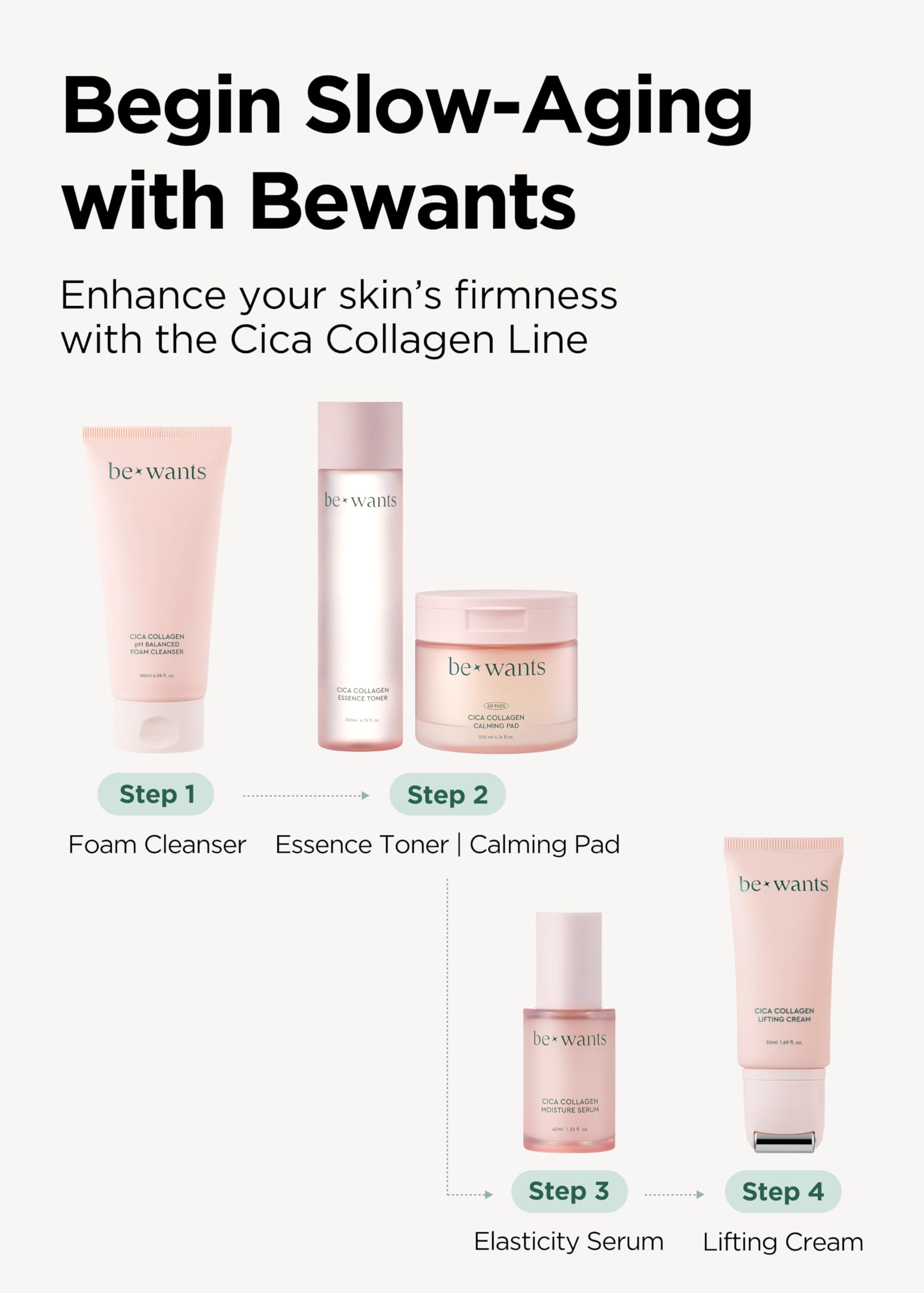BE+WANTS guasha-neck-roller-routine shows daily lift-support in a self-care session.