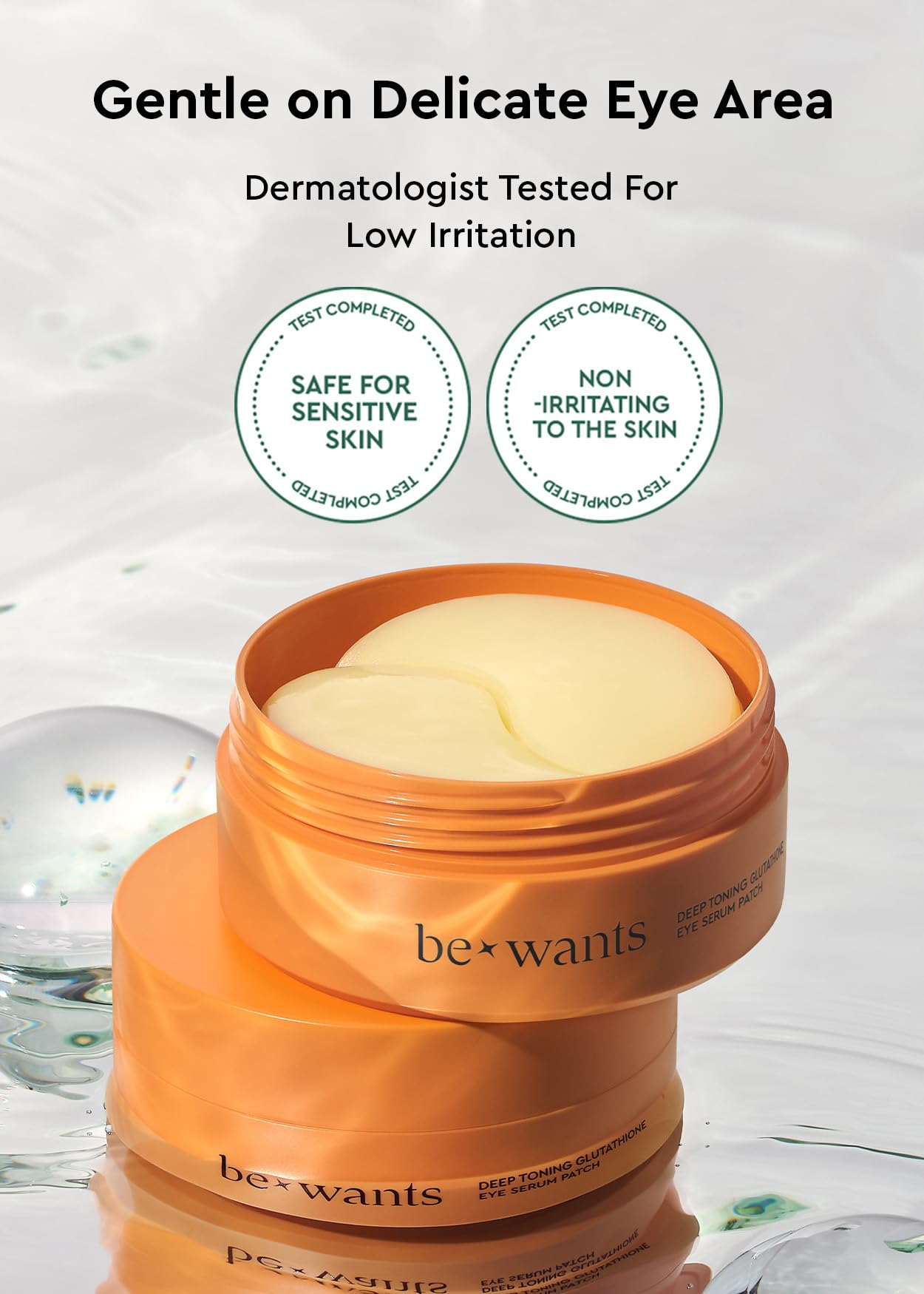 BE+WANTS Bewants hydrogel patches multi-area use targeting frown and smile lines.