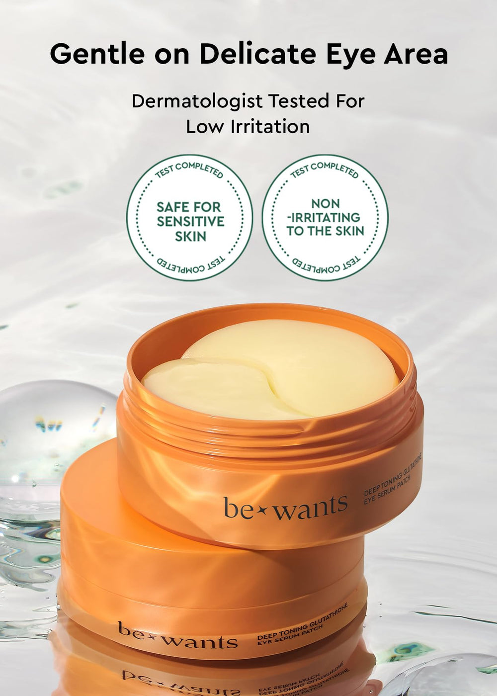 BE+WANTS Bewants hydrogel patches multi-area use targeting frown and smile lines.
