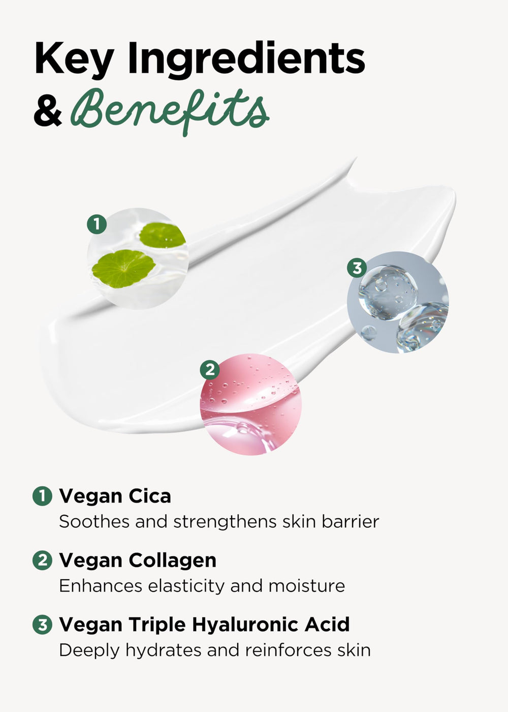 BE+WANTS neck cream texture displays a lightweight, non-sticky finish for easy layering.