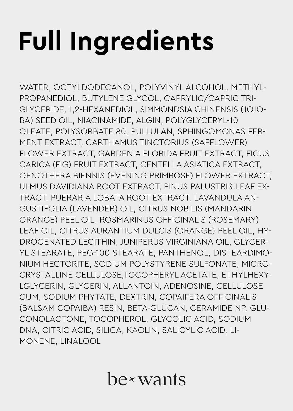 BE+WANTS Seaweed PDRN after-use skin is balanced and soft
