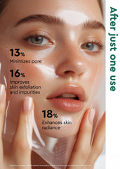 BE+WANTS Seaweed PDRN jelly mask drying into peel-off film on skin