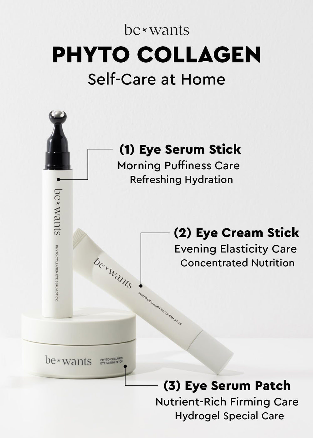 BE+WANTS Bewants patches fit into daily routines for quick under-eye care