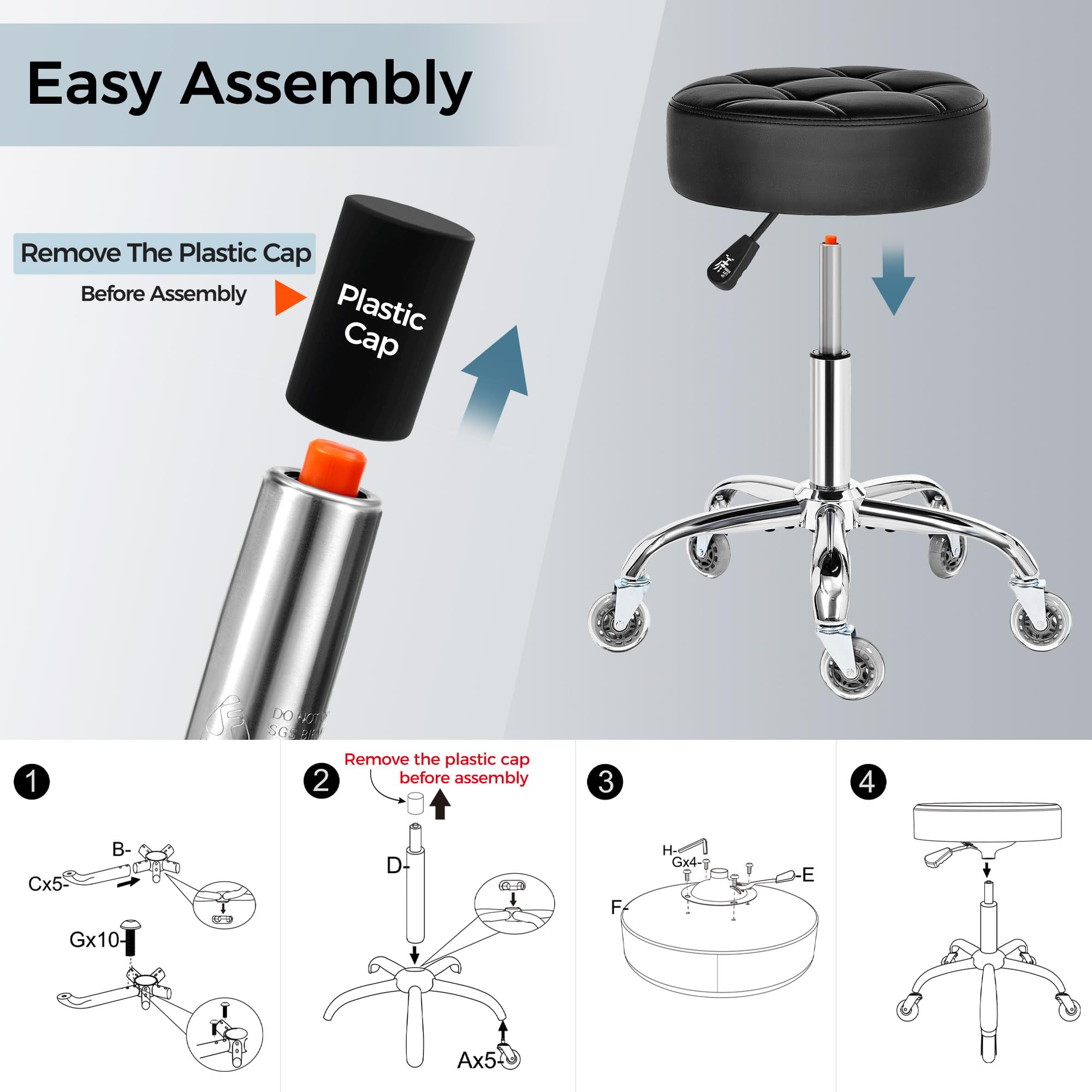 BEWISHOME PU leather cover is waterproof and easy to clean