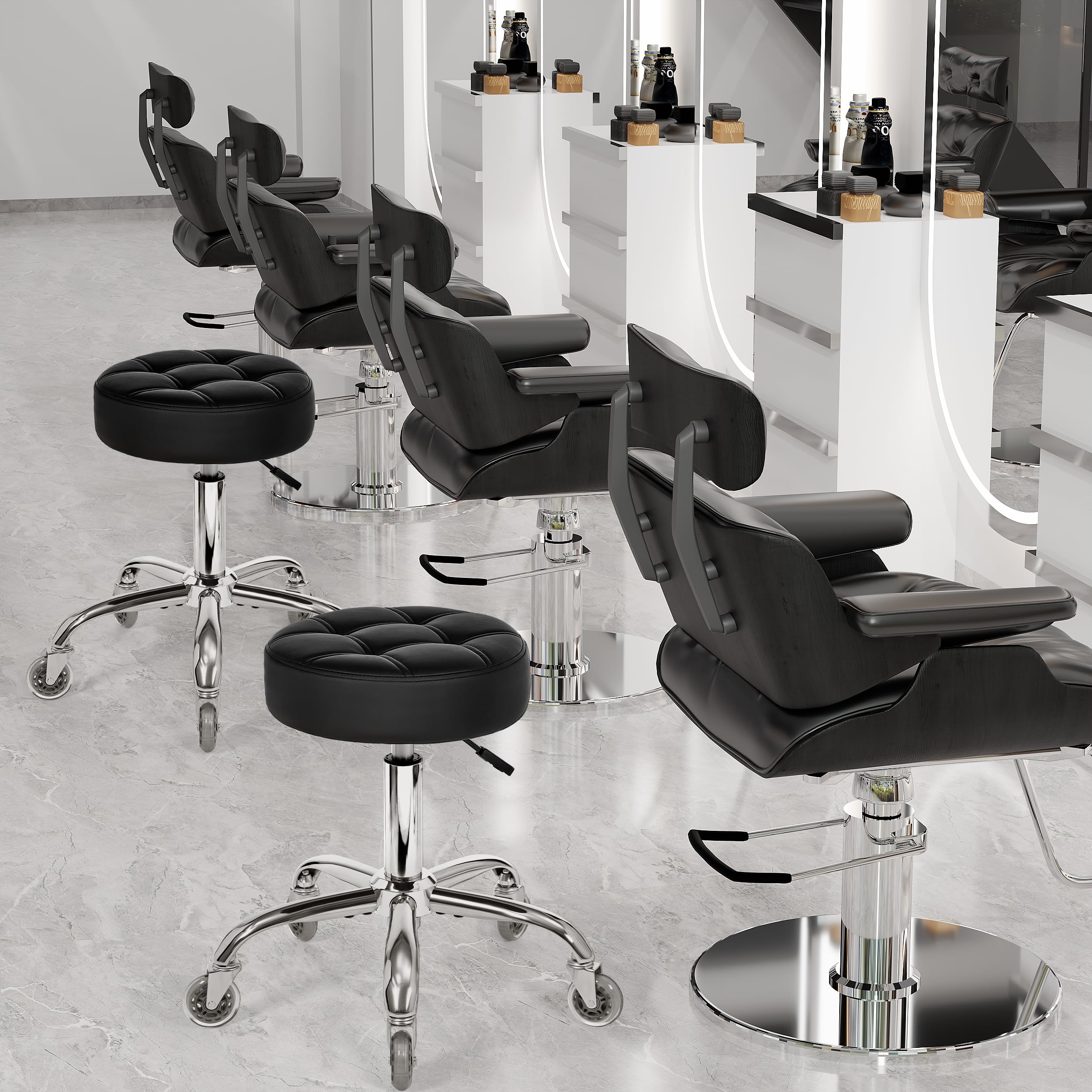 BEWISHOME silent rubber casters glide quietly across floors