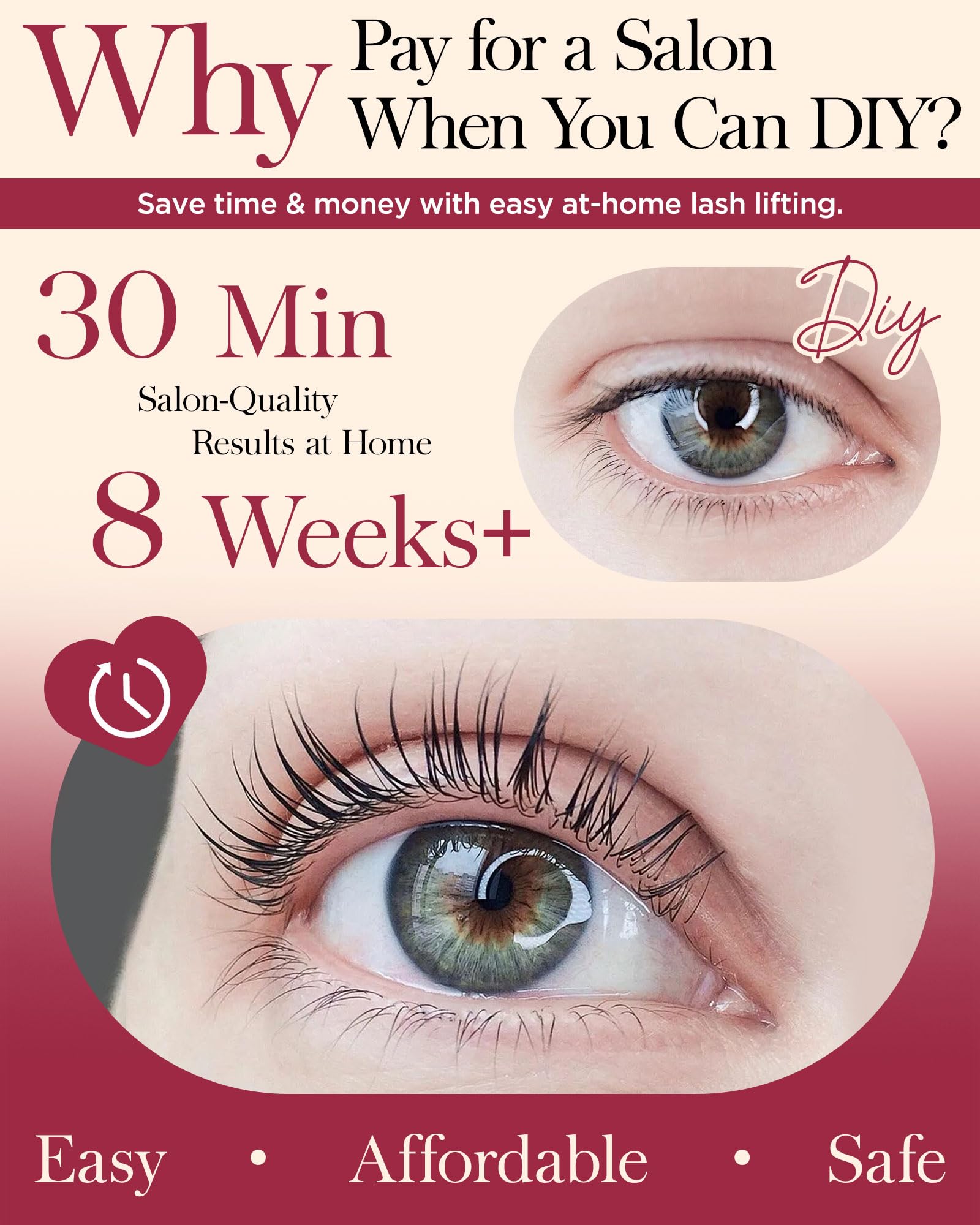 BEYELIAN Lash Lift Kit instruction card guides step-by-step use.