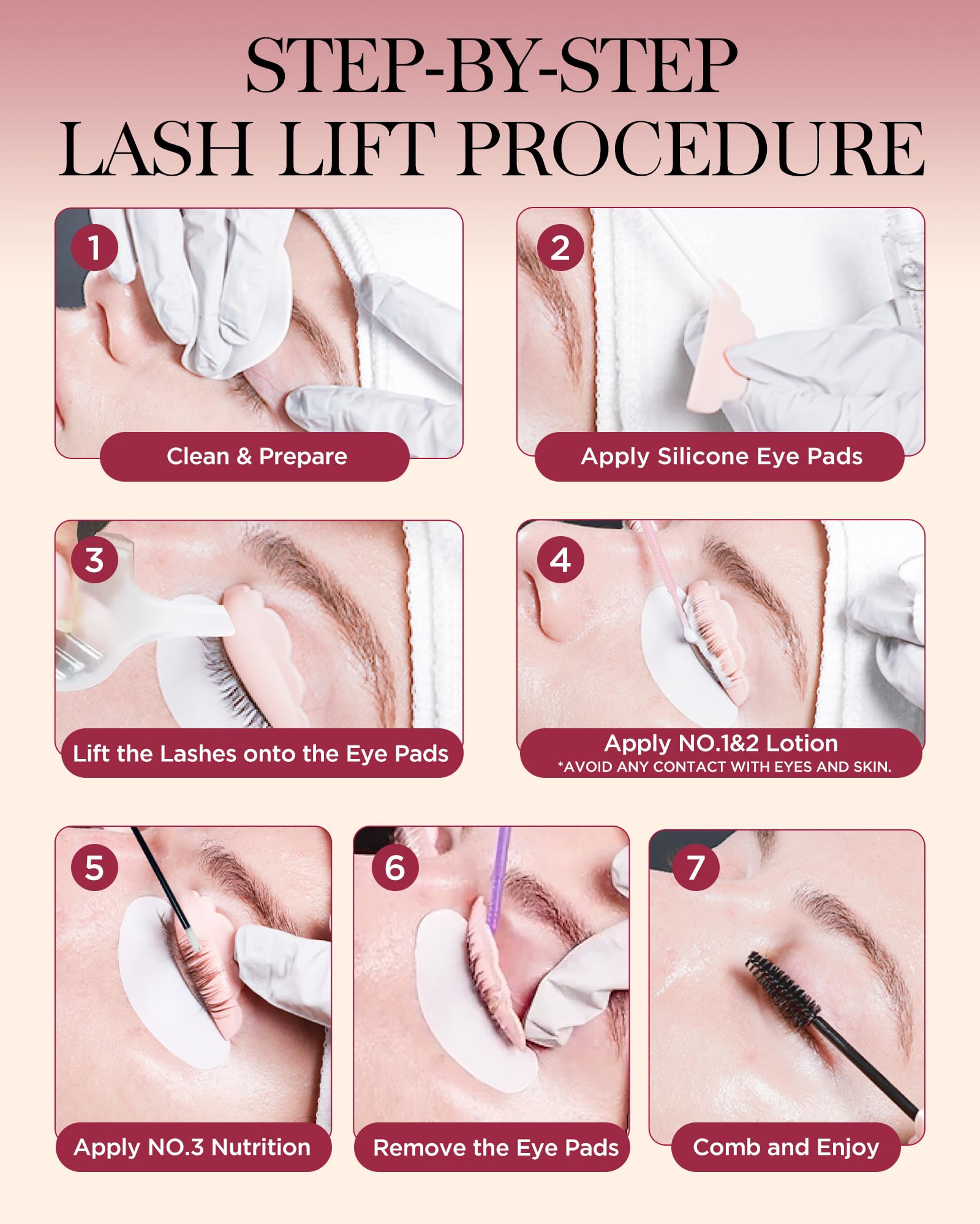 BEYELIAN Lash Lift Kit contents laid out for DIY or professional use.