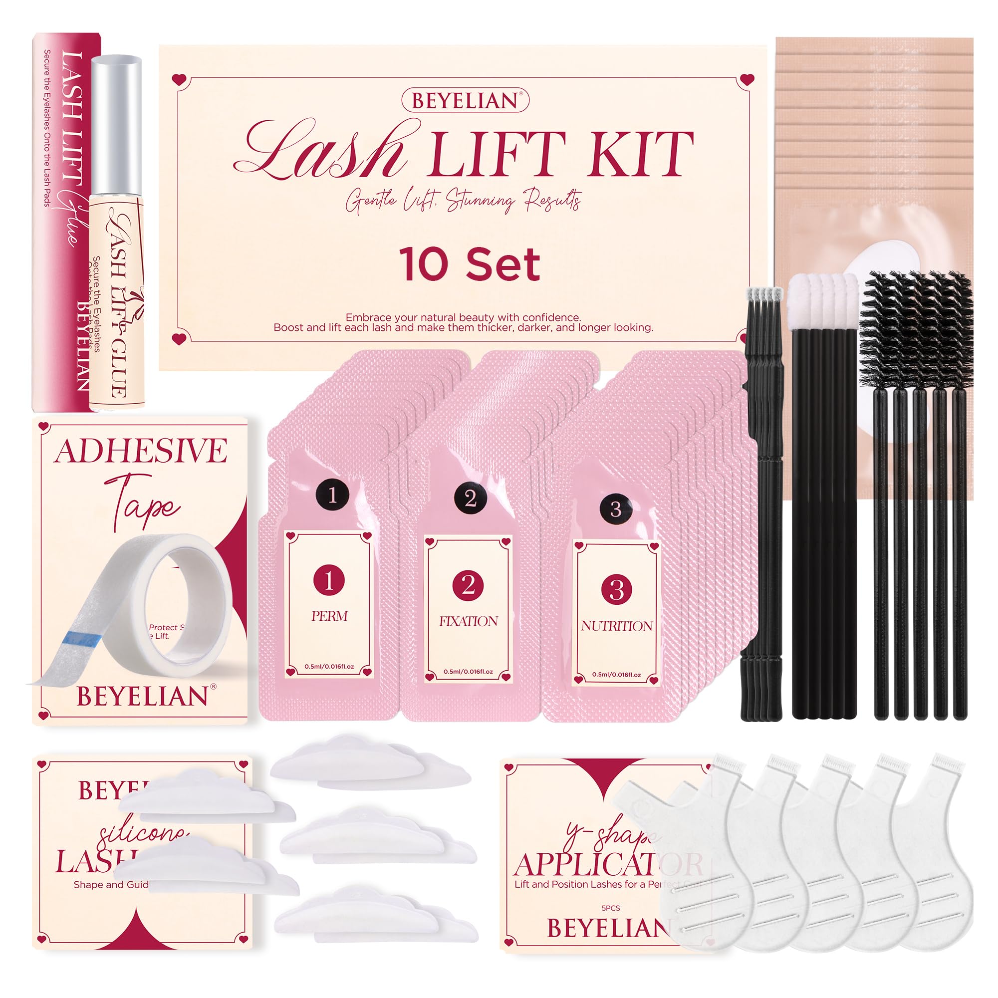 BEYELIAN Lash Lift Kit packaging front for easy at-home lash enhancement.