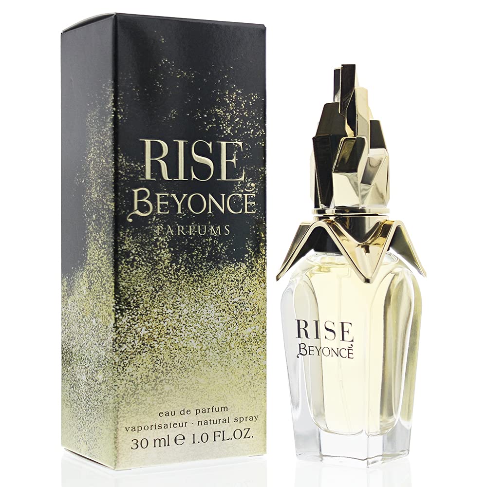Beyoncé Rise travel-size bottle for on-the-go fragrance.