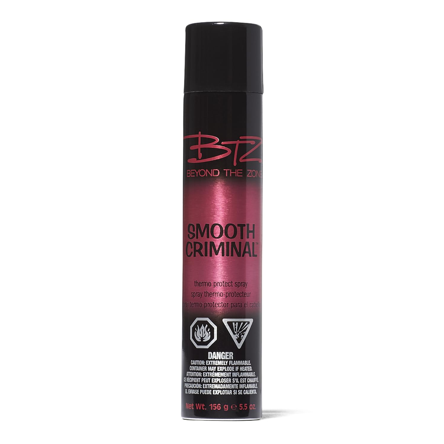 Beyond the Zone Thermo Protect Spray bottle closeup highlights heat protection for hair.