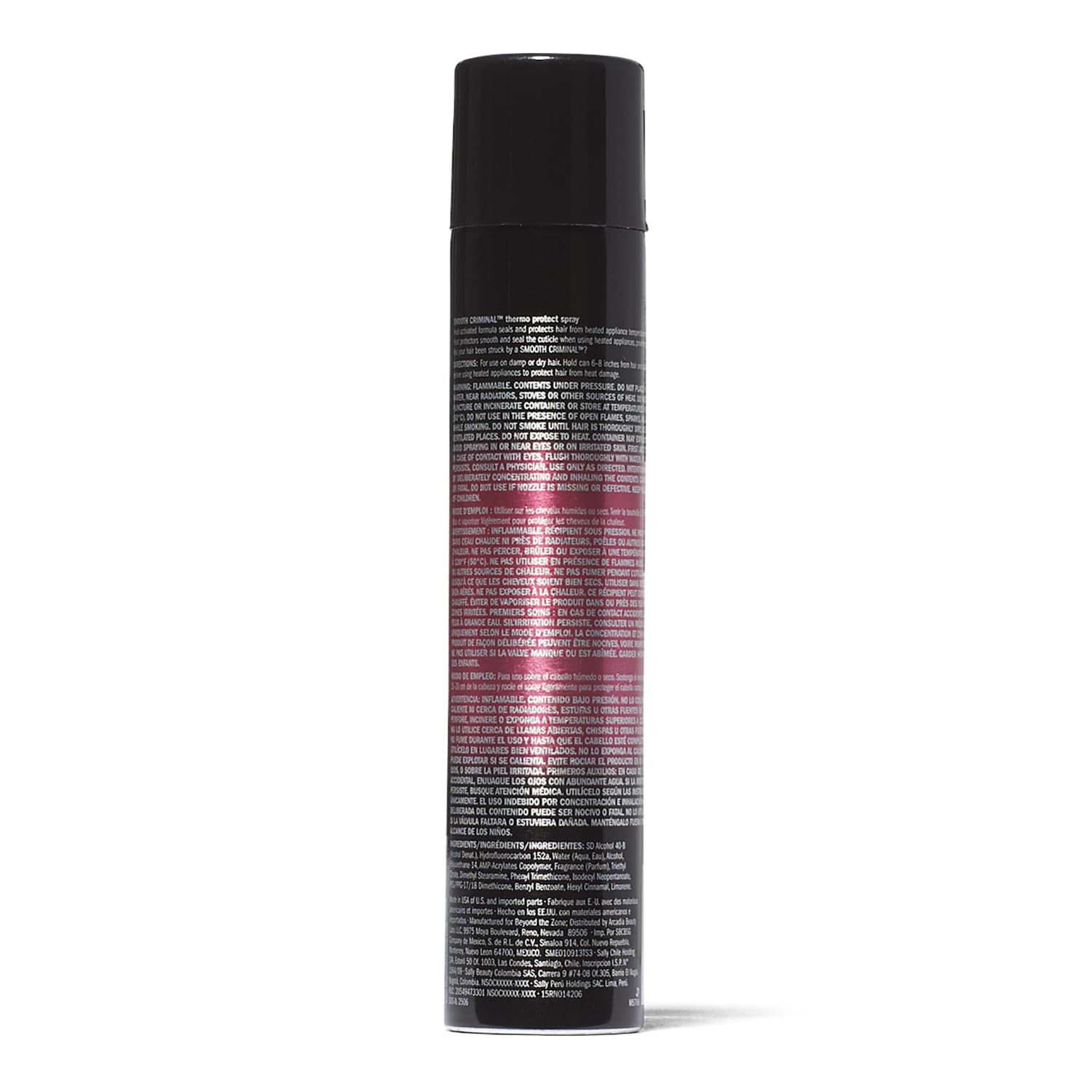 Beyond the Zone Thermo Protect Spray mist application shows heat shield before styling.
