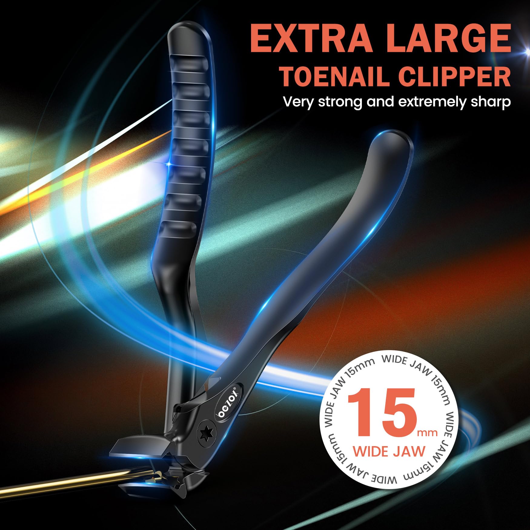 BEZOX 15mm wide jaw clips thick nails with ease