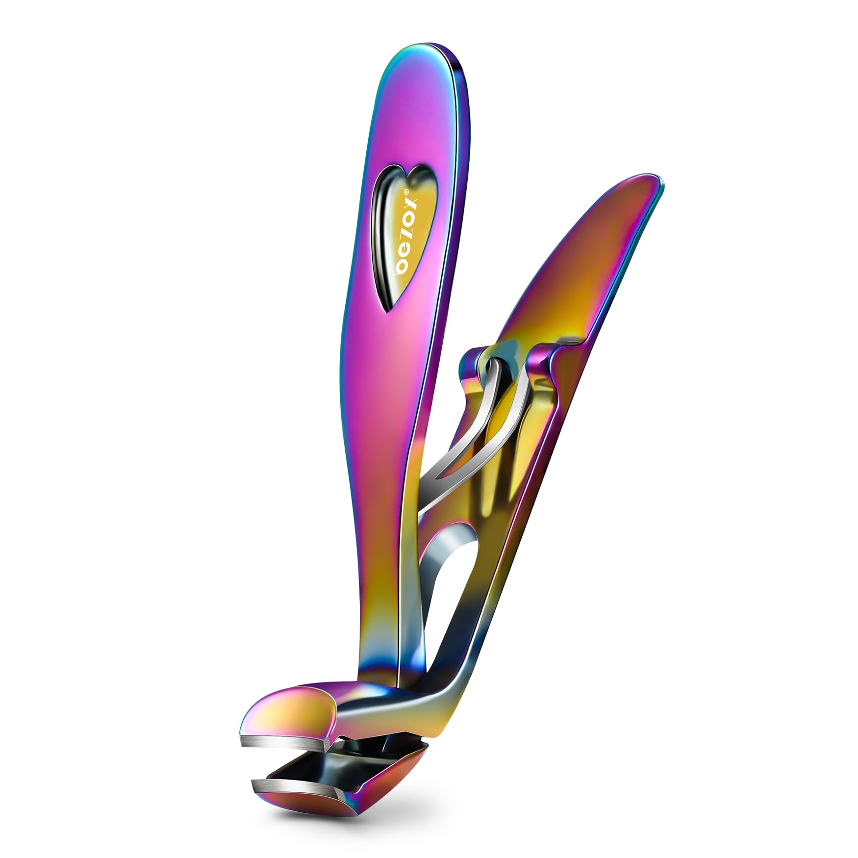 BEZOX angled-head toenail clipper closeup shows precise, comfortable clipping