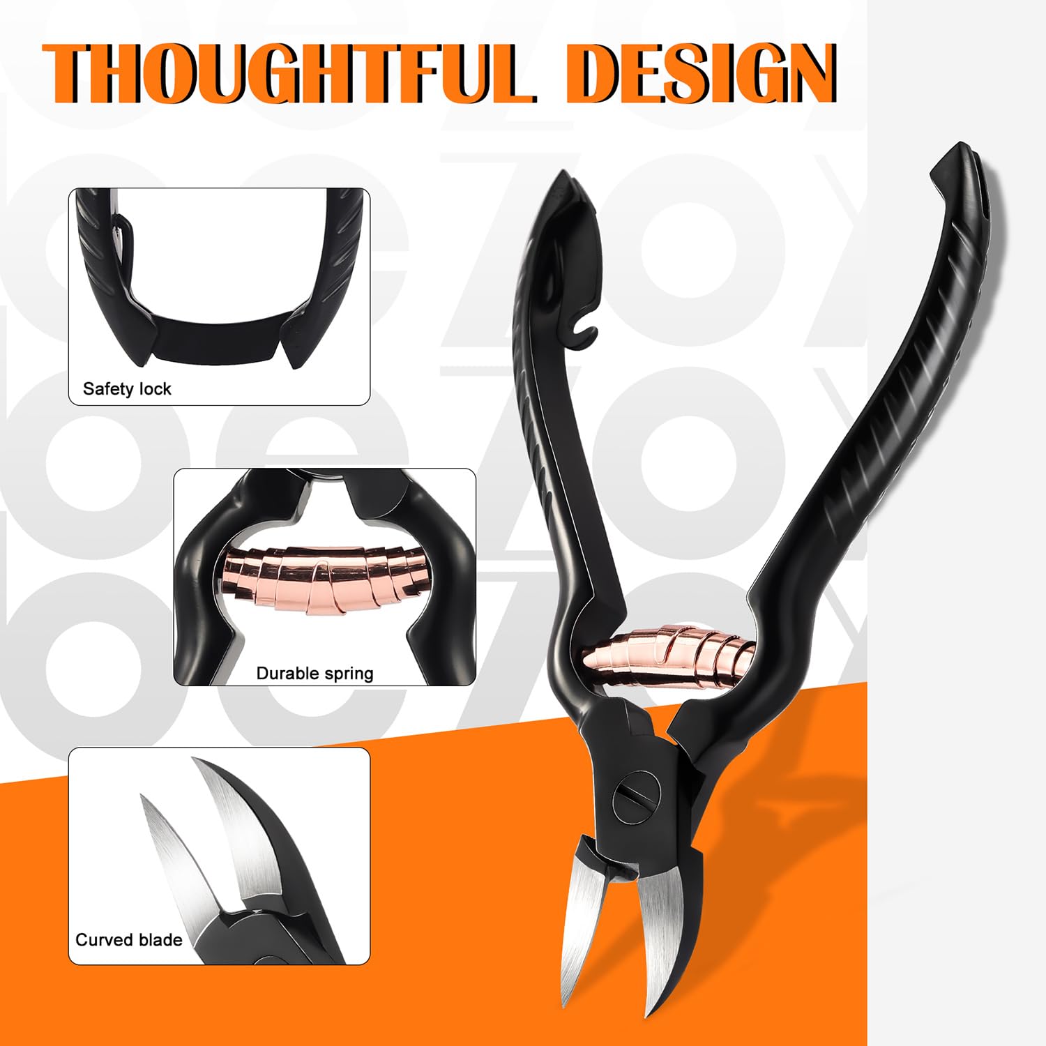BEZOX clippers with locking safety mechanism protects fingers when not in use