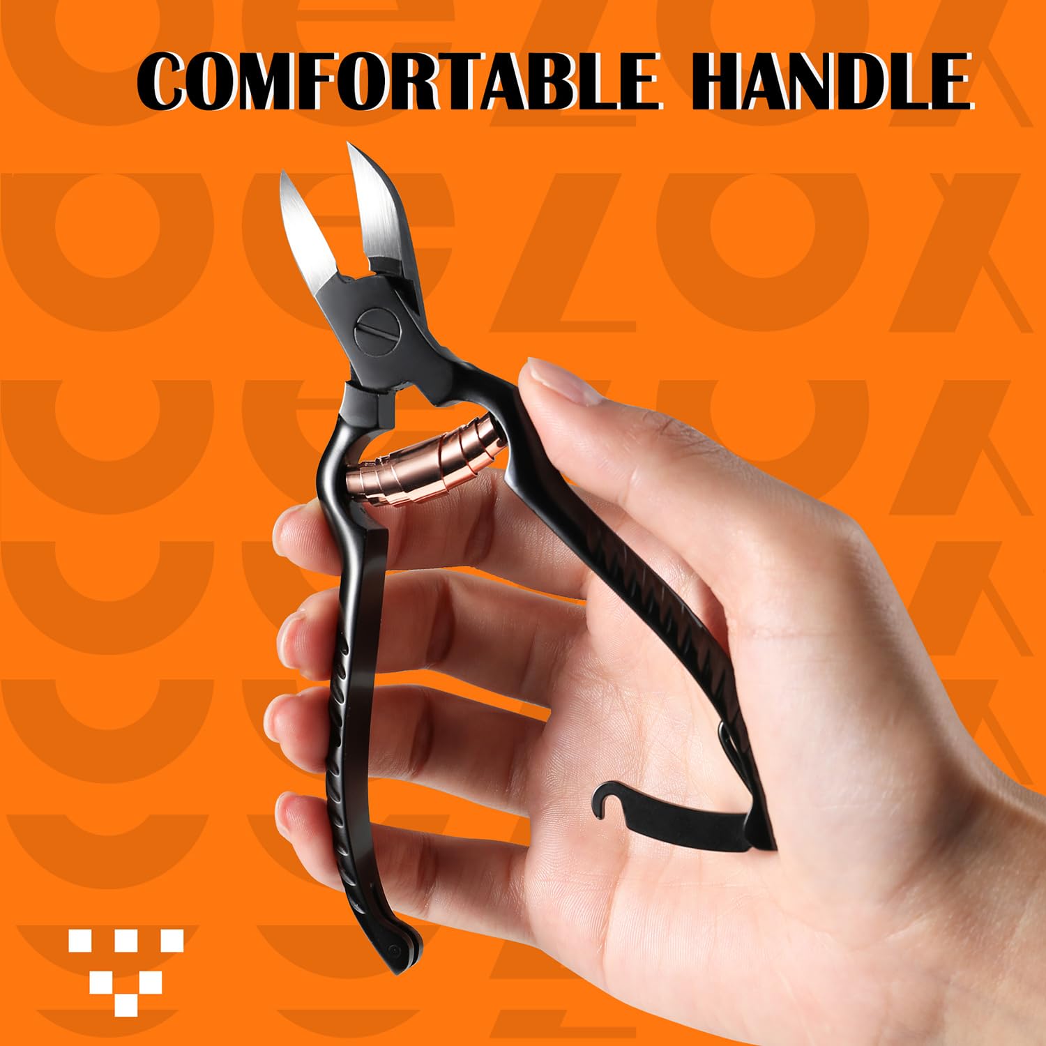 BEZOX compact grip design provides comfortable handling during clipping