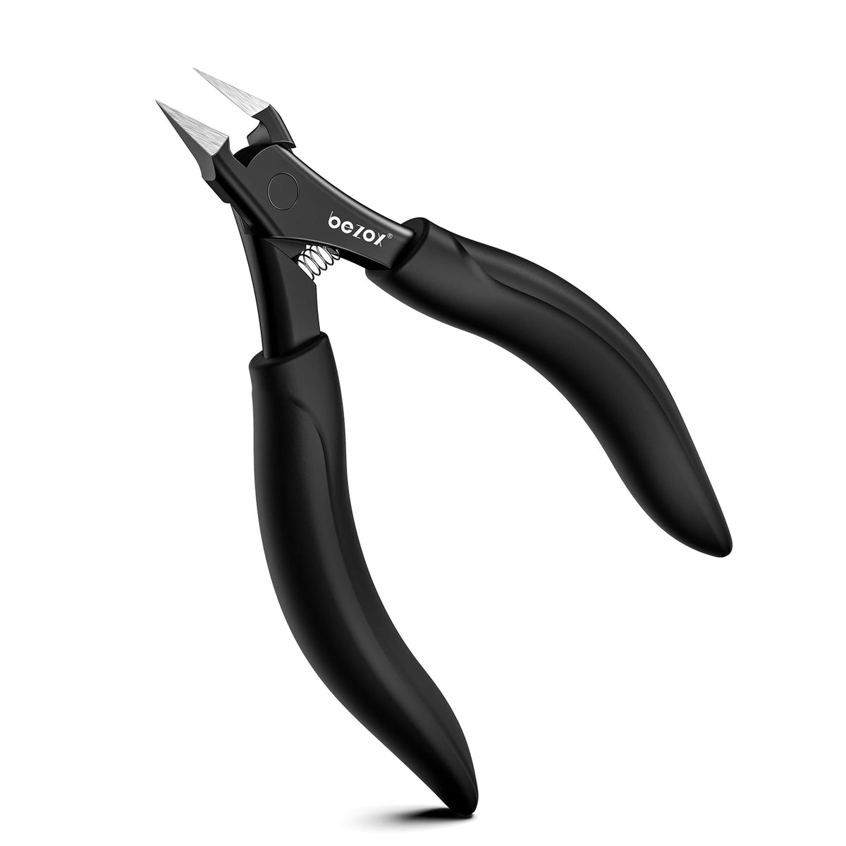 BEZOX ingrown toenail clippers with upward straight edge for precise trimming in tight nail grooves.