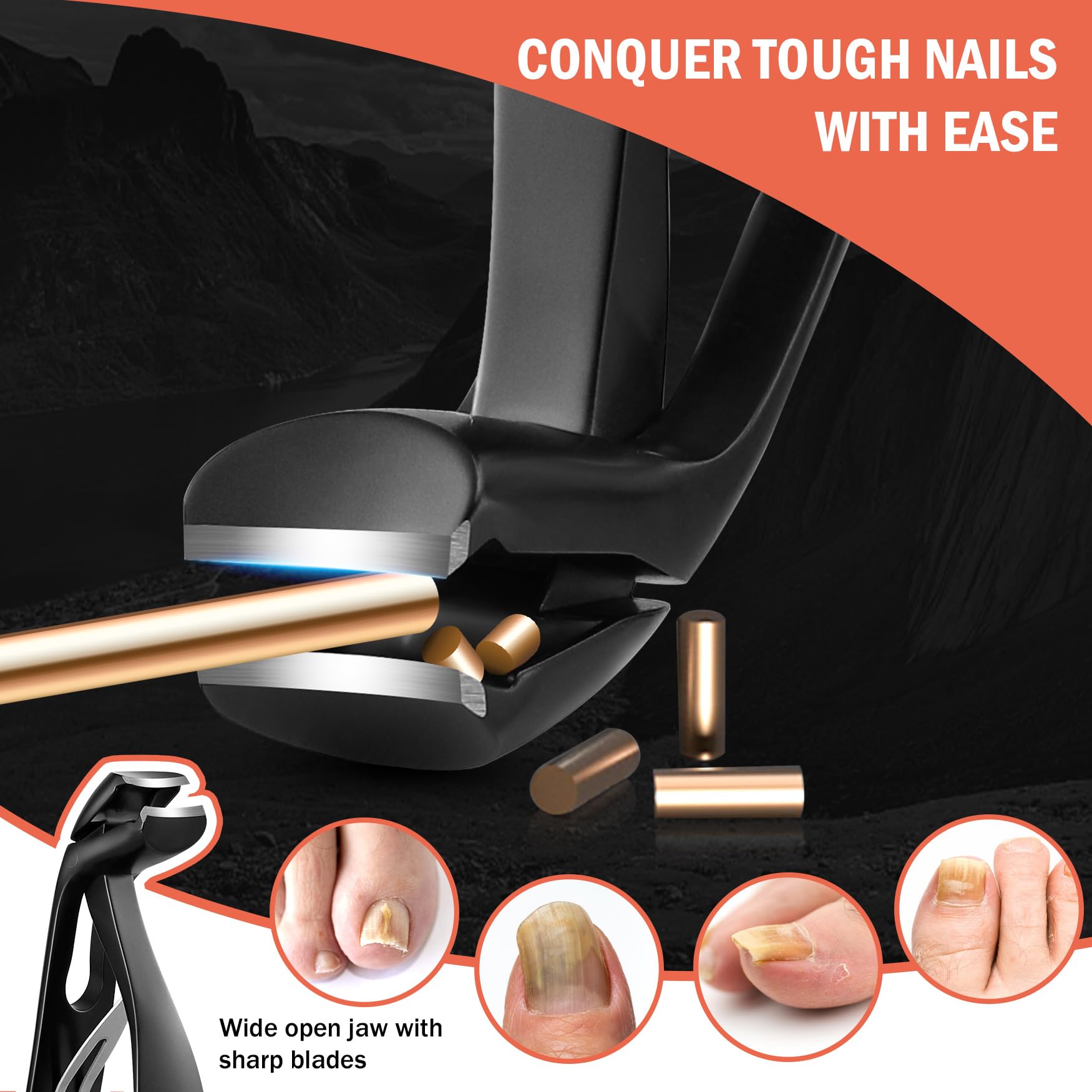 BEZOX nail clipper anti-splash design keeps clipping mess contained.