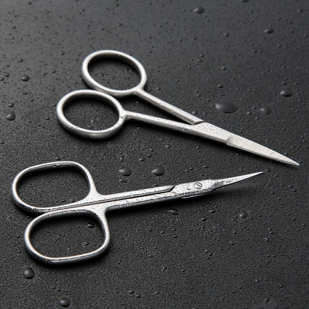 BEZOX packaging opens to reveal dual scissors ready for grooming.